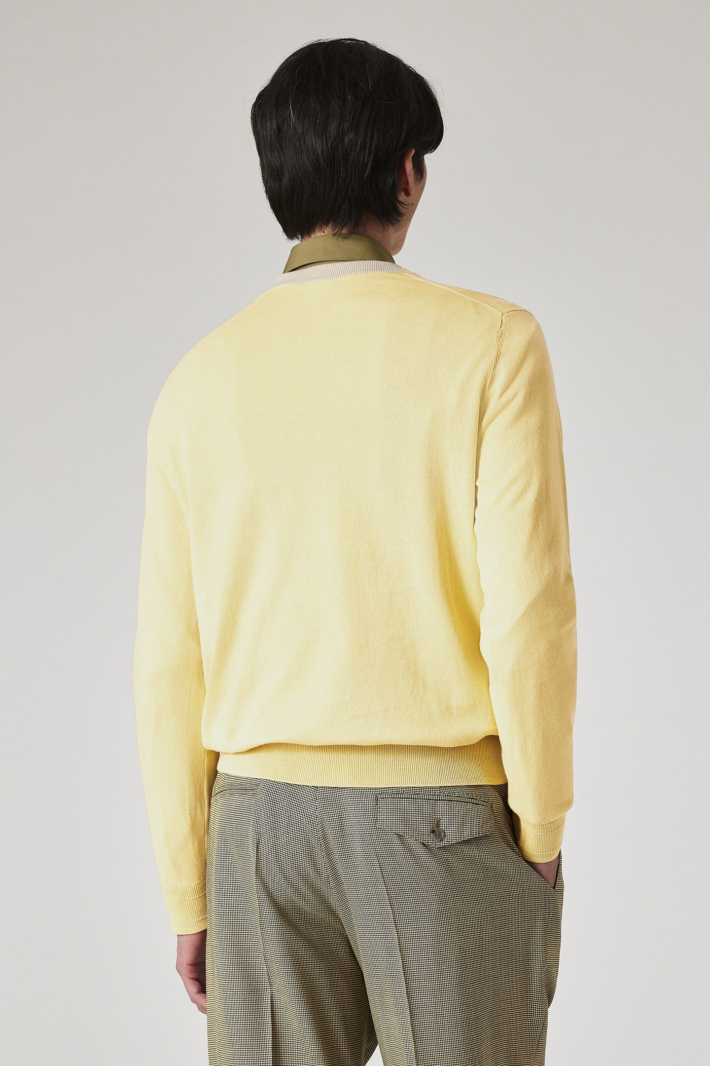 MENS SWEATER CREW NECK YELLOW 3