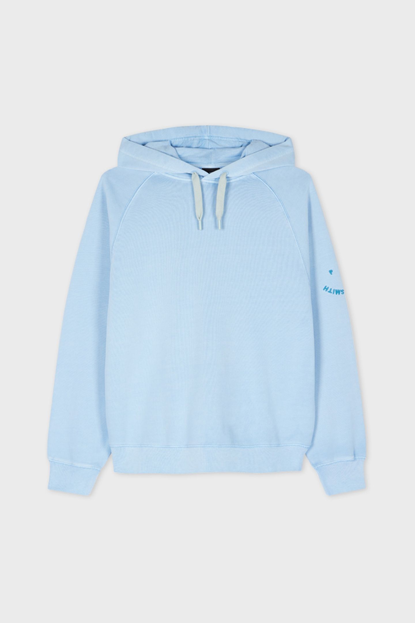 MENS HOODIE PS HAPPY EMB LIGHT BLUE 2