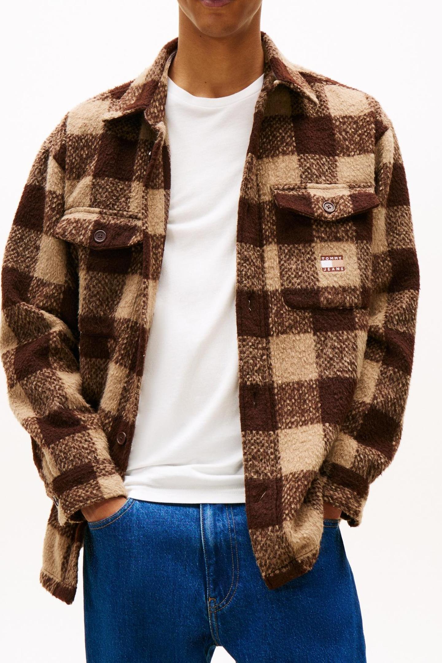 TJM CHECK OVERSHIRT RICH BROWN/BUFFALO CHECK 1