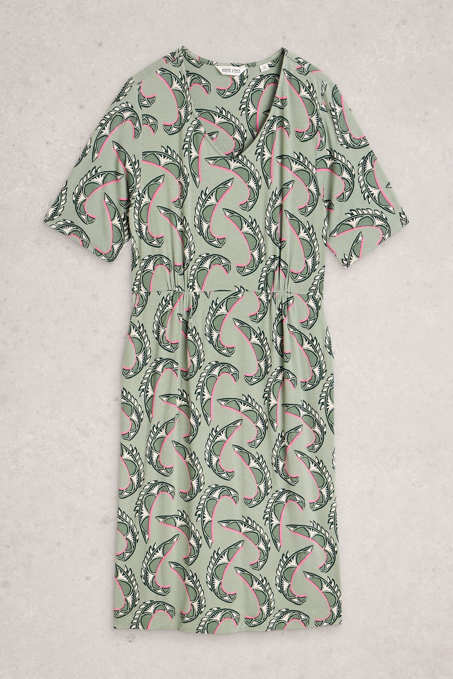 SS KARA DRESS GREEN MULTI 1