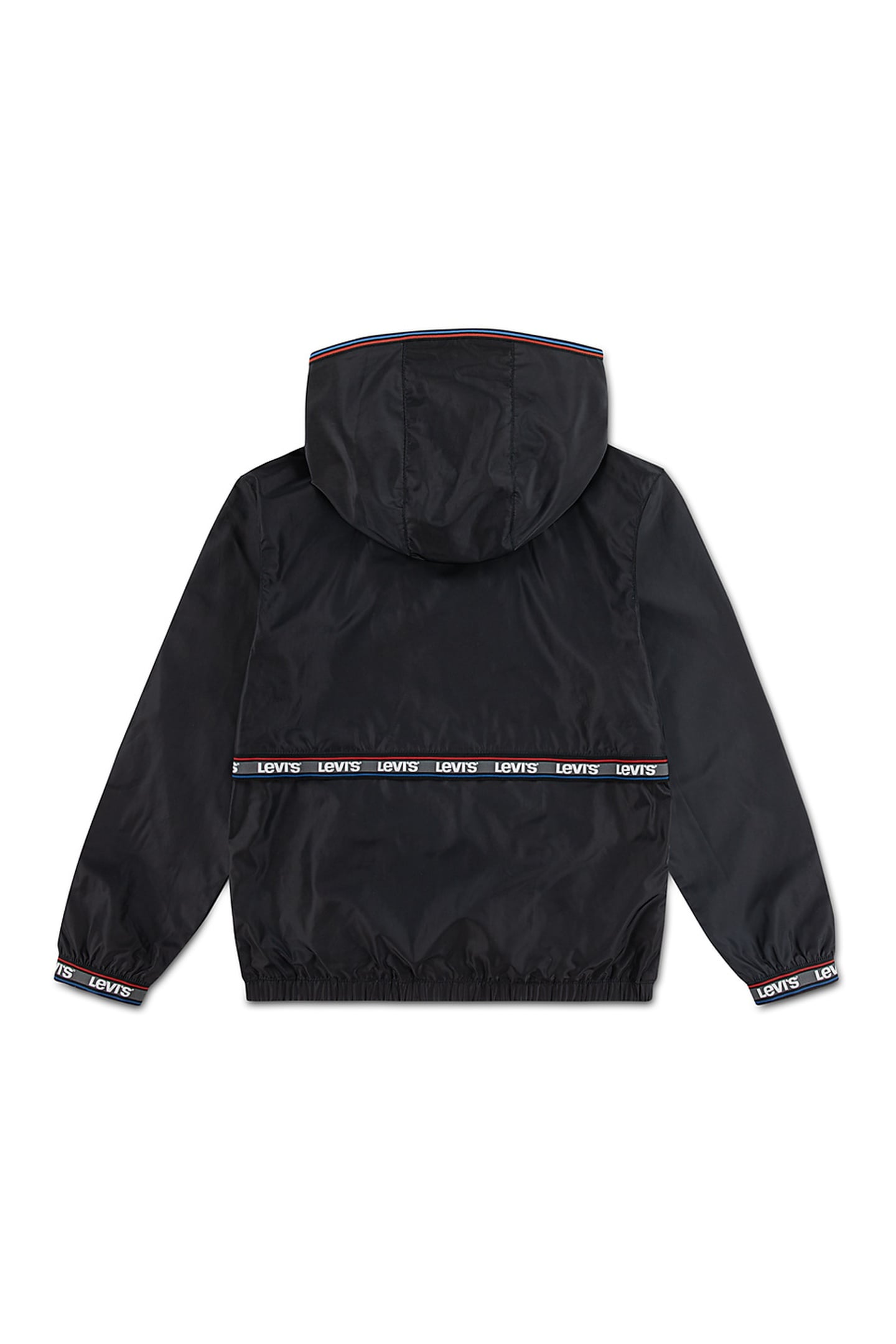 BOYS LOGO TAPE DETAILED WIND JACKET JET BLACK 2