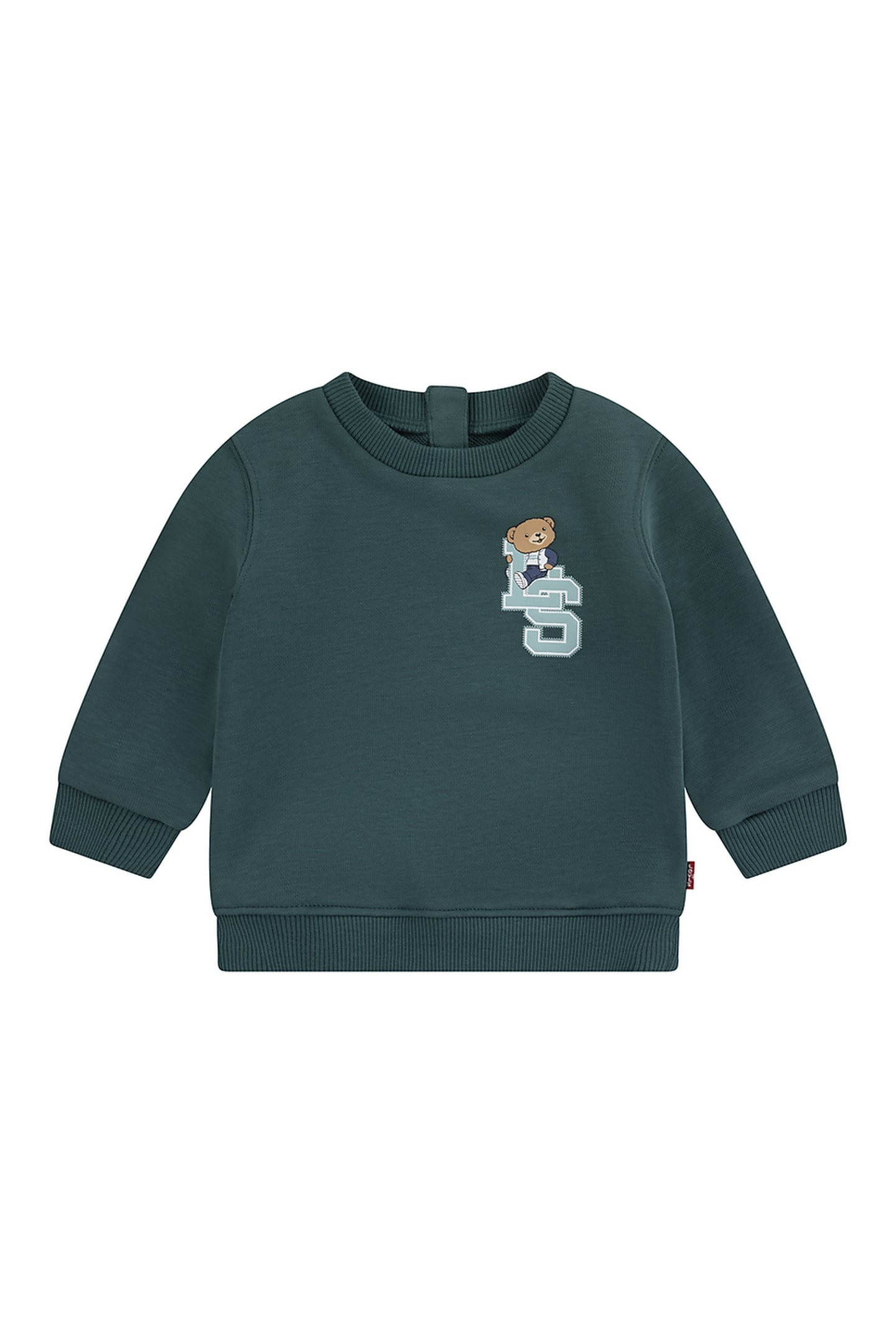 BOYS VARSITY LEVI TIPPED CREW BISTRO GREEN 1