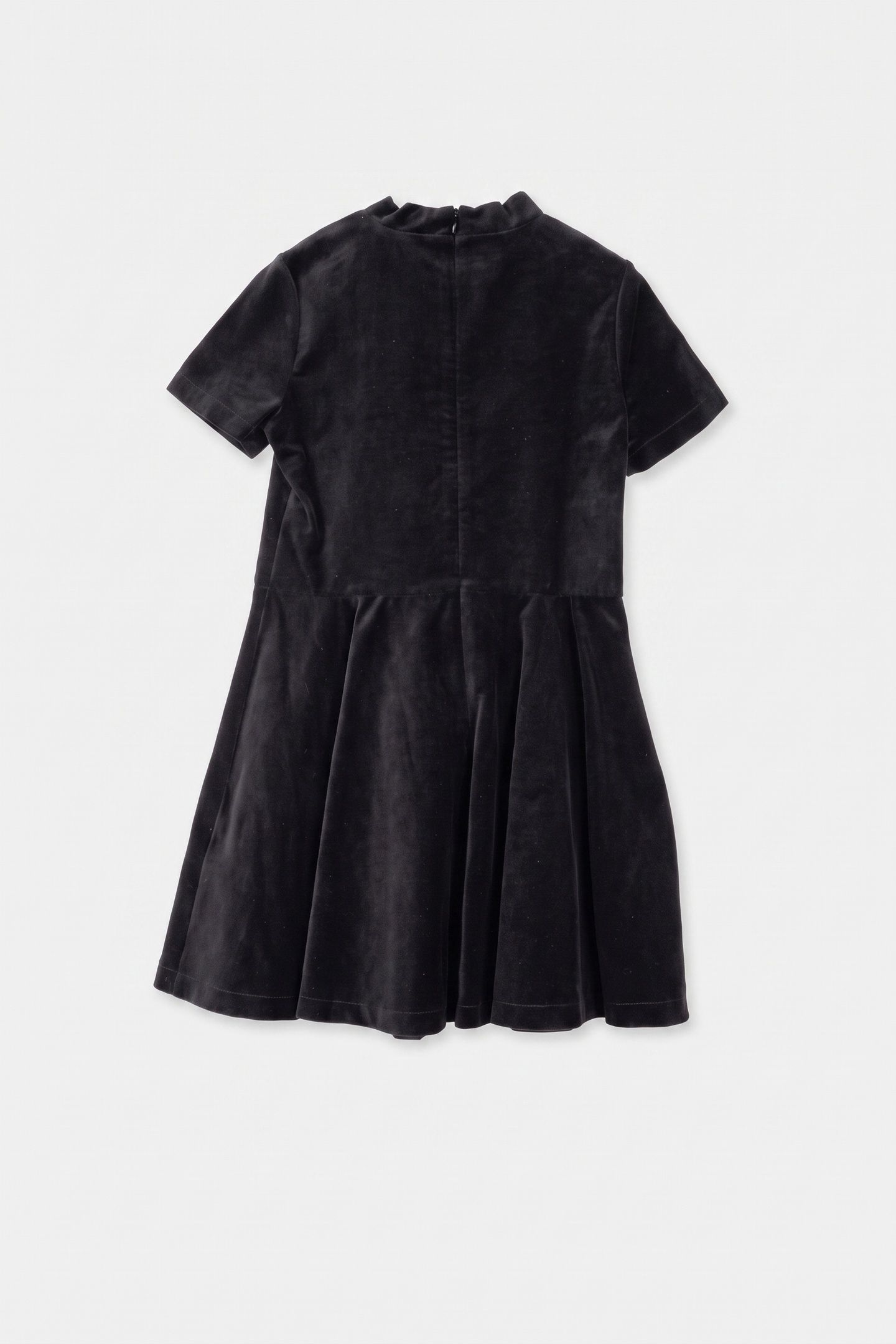 GIRL'S HEART TEDDY BEAR VELVET DRESS BLACK 3