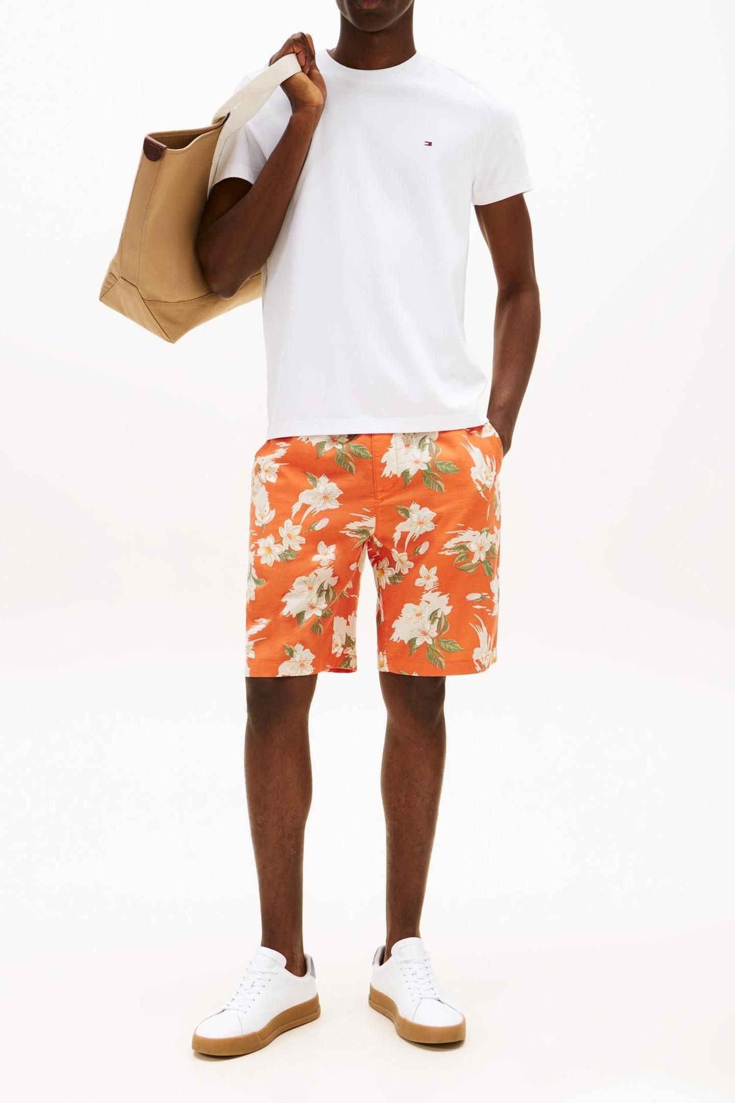 MERCER 7" WASHED SHORTS BRILLIANT ORANGE/ALLOVER 1