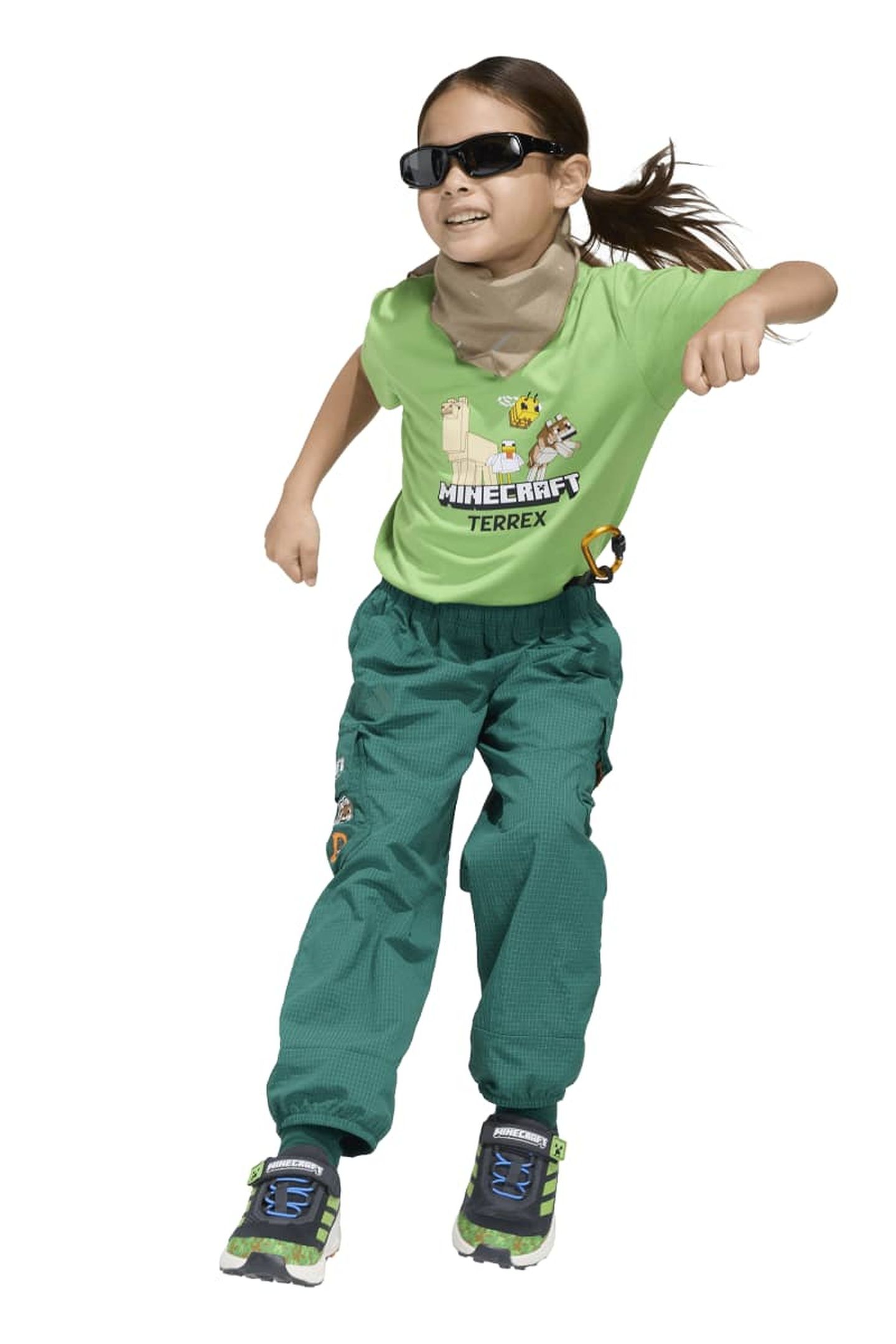KIDS MINECRAFT TERREX CLIMA365 CARGO PANTS COLLEGIATE GREEN 3