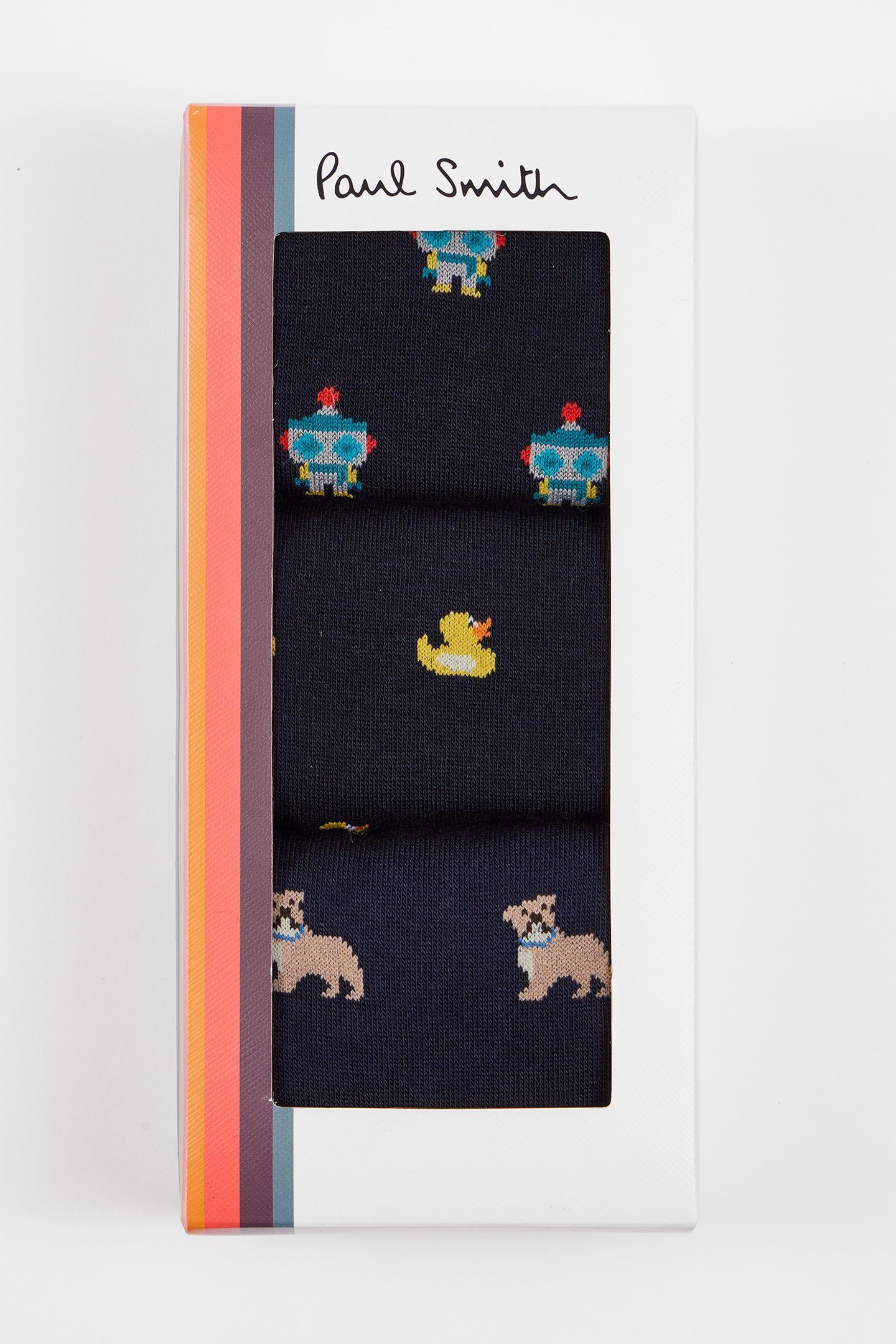 MEN SOCK 3 PACK NOVELTY NAVY 6