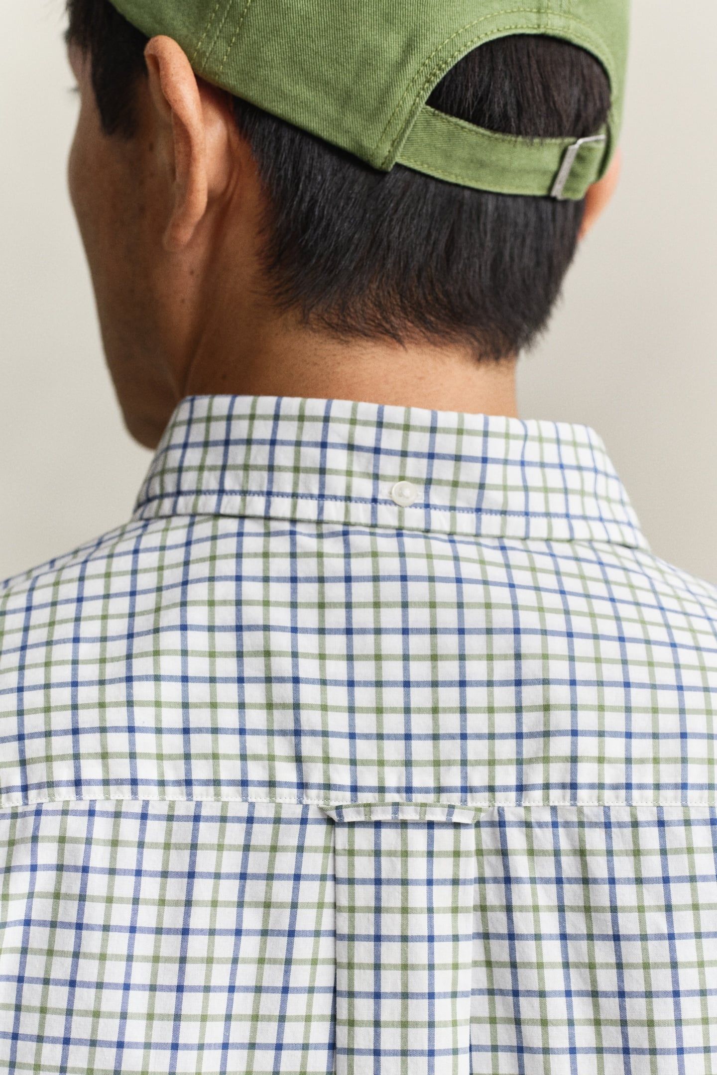 REG CLASSIC POPLIN CHECK HERB GREEN 5