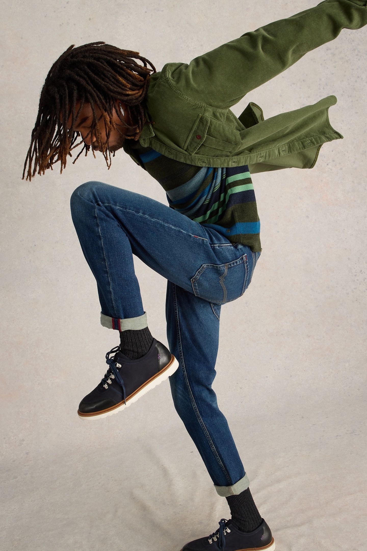 GRIFFIN CORD SHIRT MID GREEN 6