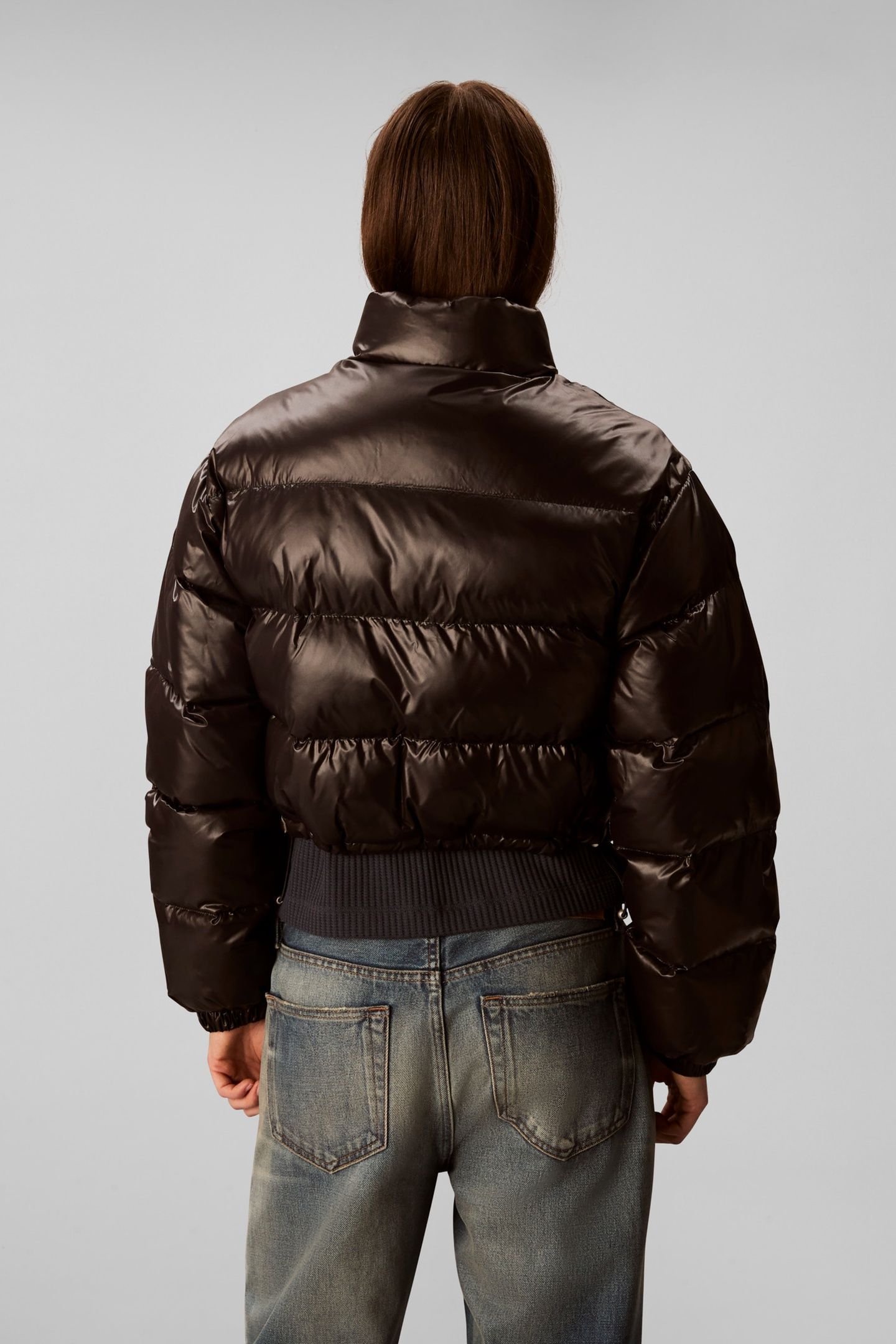 SHINE CROP PUFFER JACKET BLACK 2