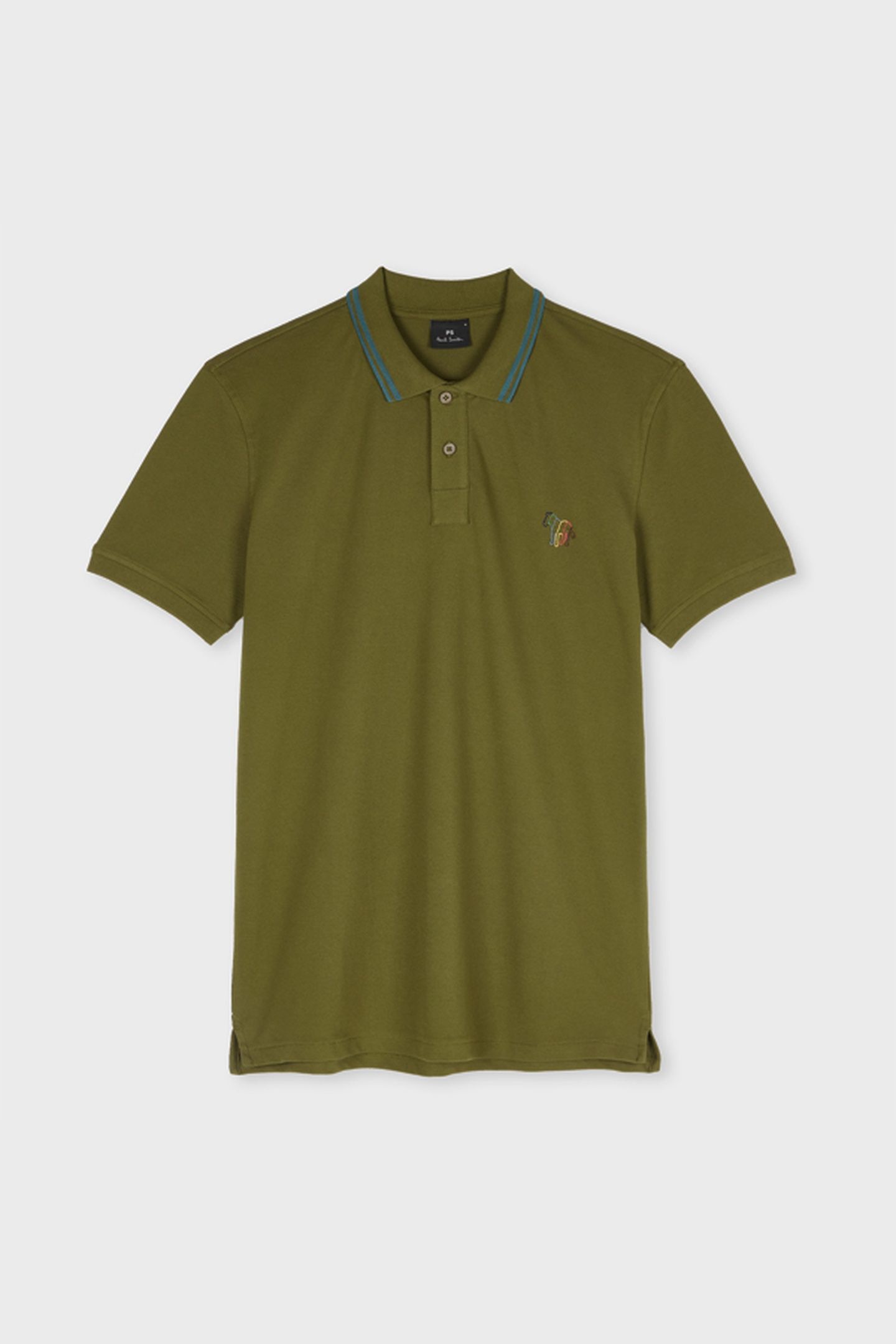 MENS REG FIT POLO ZEB EMB OLIVE GREEN 2