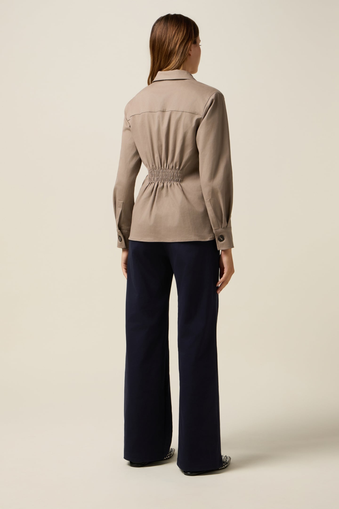 SHIRT JACKET WITH PATCH POCKETS BEIGE 2