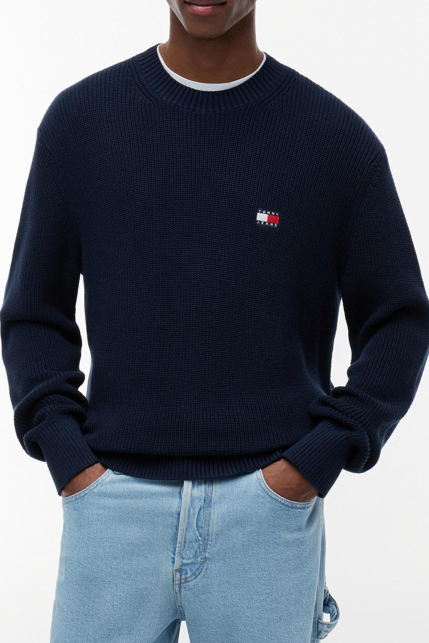 TJM REG BADGE SWEATER DARK NIGHT NAVY 1