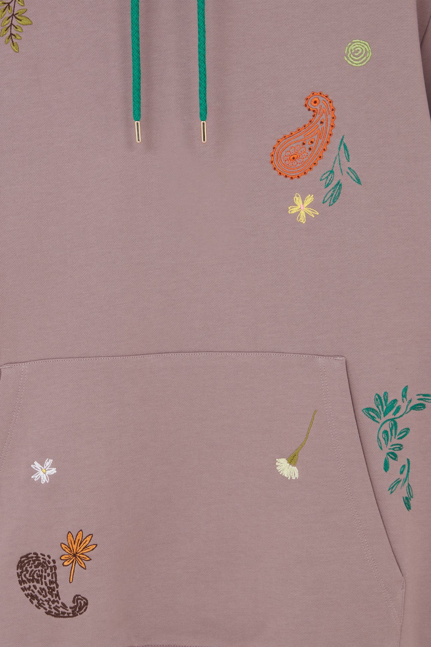 MENS HOODIE WITH EMBROIDERY MAUVE 3