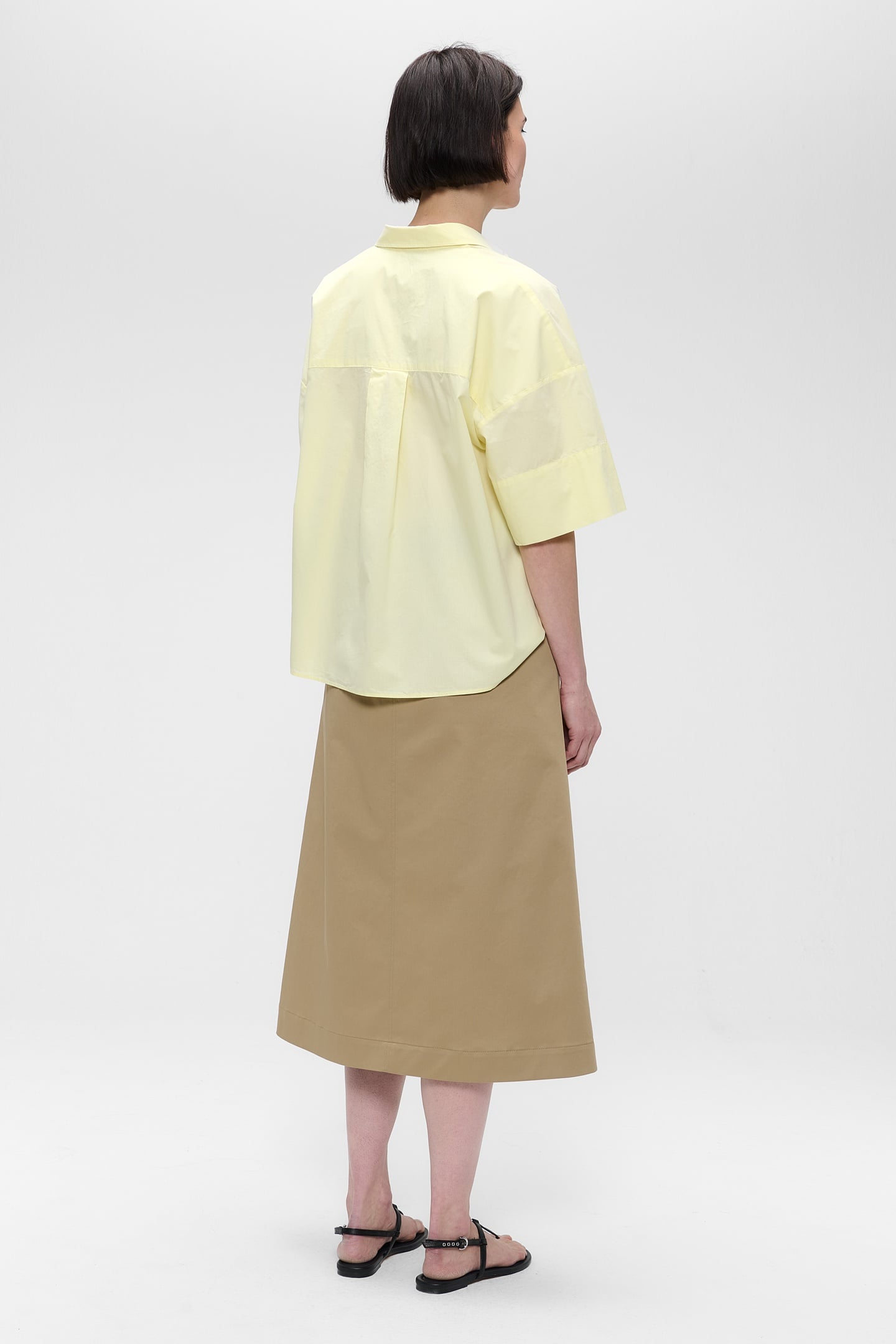 PAPER COTTON BOXY SHIRT PALE YELLOW 3