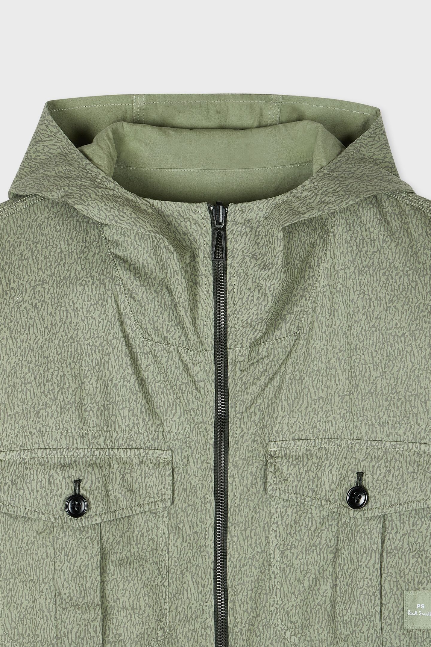 MENS REVERSIBLE HOODED JACKET LT GREYISH GREEN 7