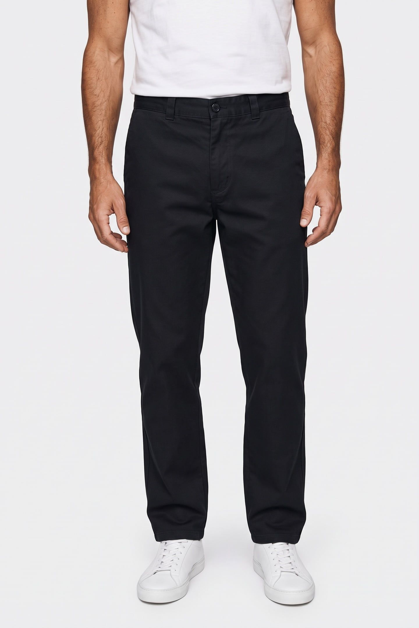 EMIL LOOSE TWILL TROUSERS BLACK 1