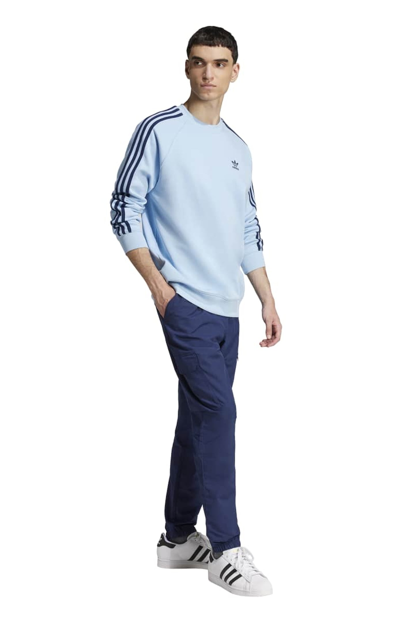UNISEX 3-STRIPES CREW CLEAR SKY 3