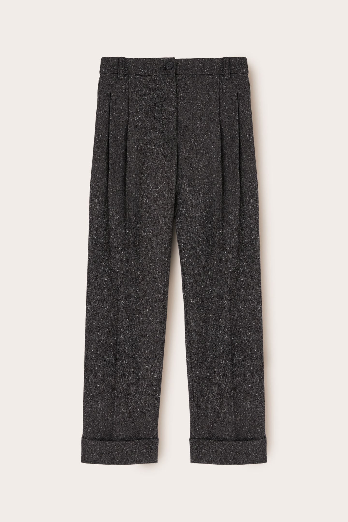CUFFED TROUSERS IN YARN-DYED FABRIC GREY 4