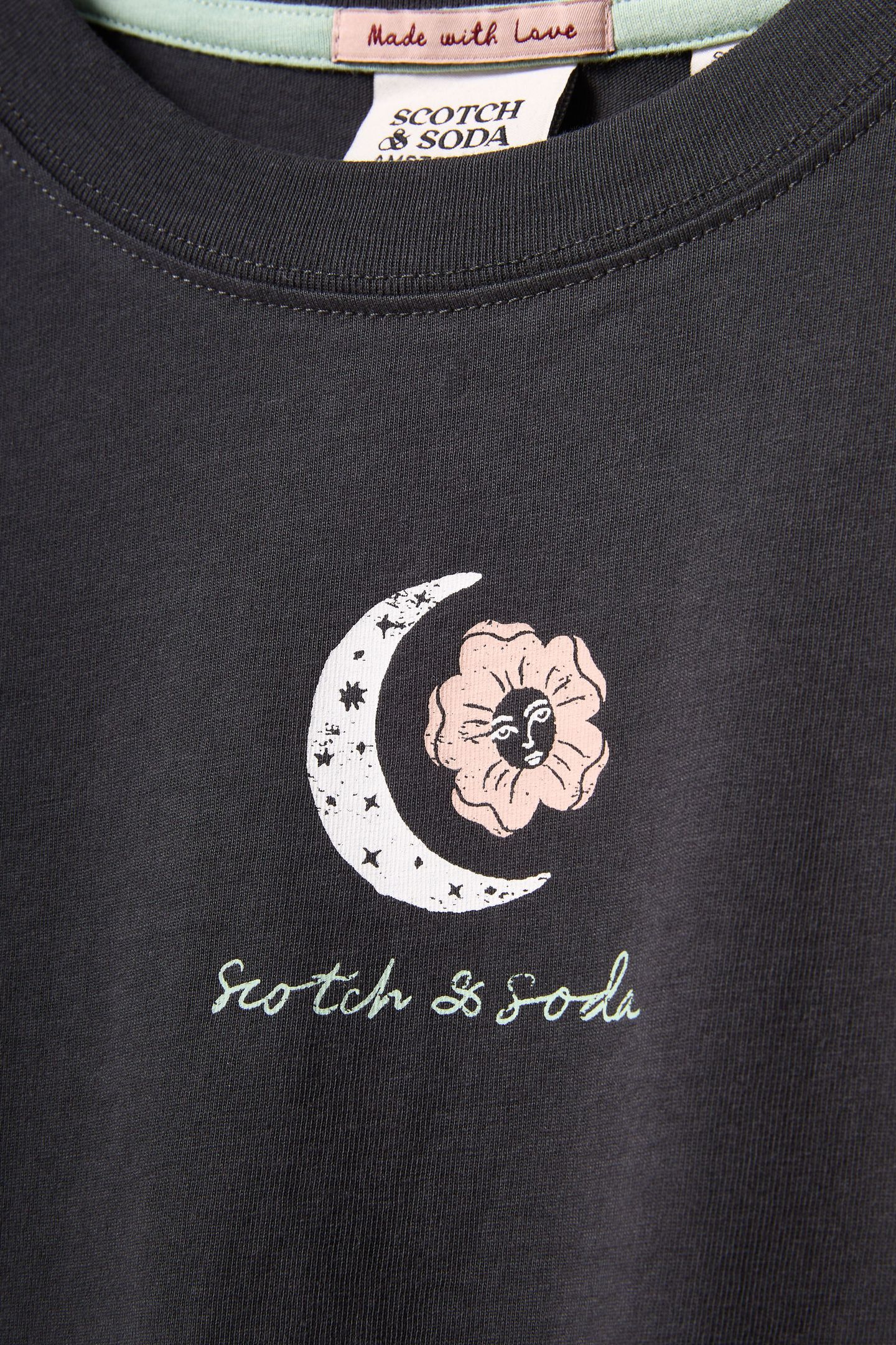 BOXY CROP TEE BLACK SAND PIGMENT 7