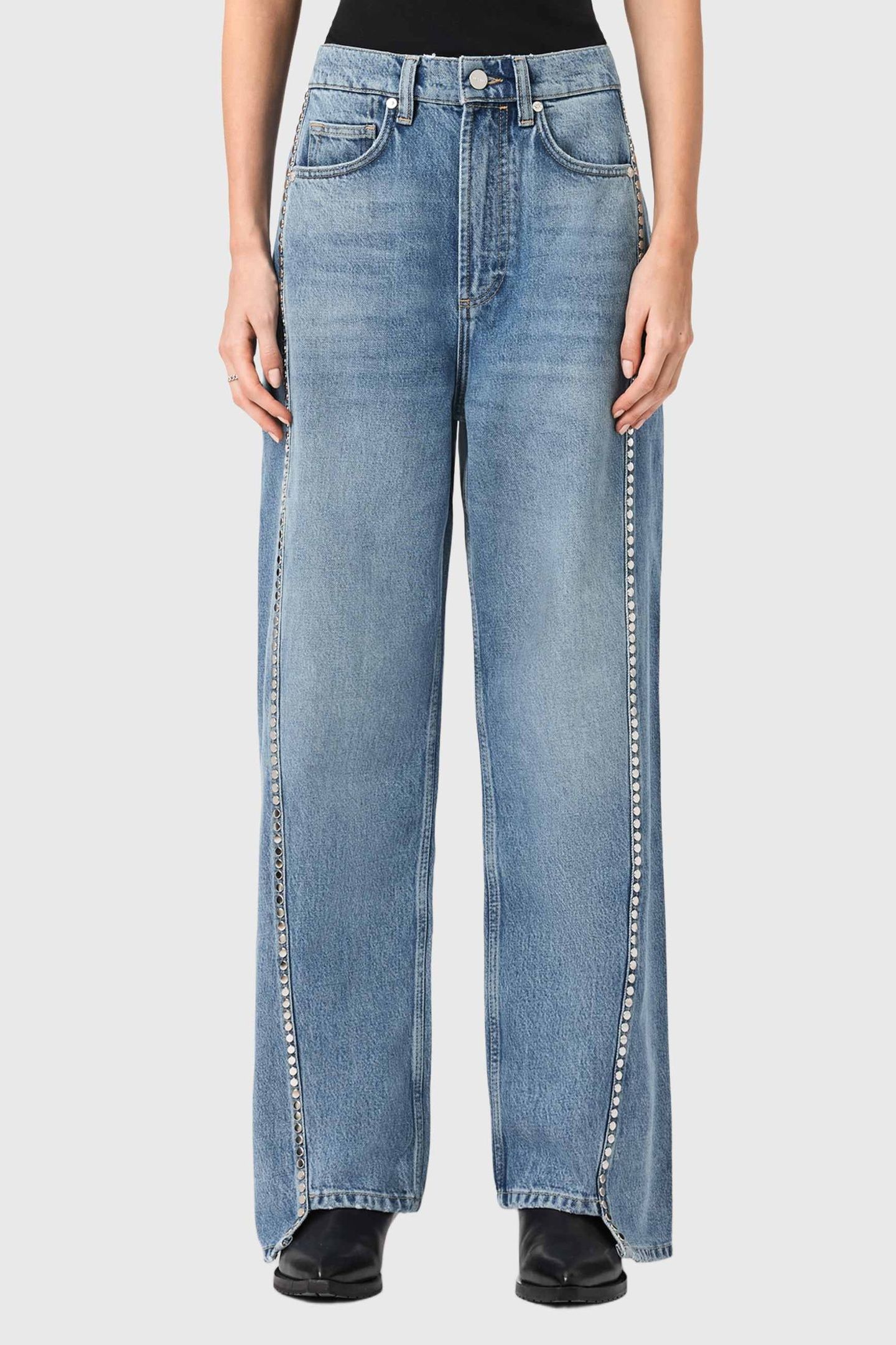 FRANKIE STUD JEAN VINTAGE INDIGO 2