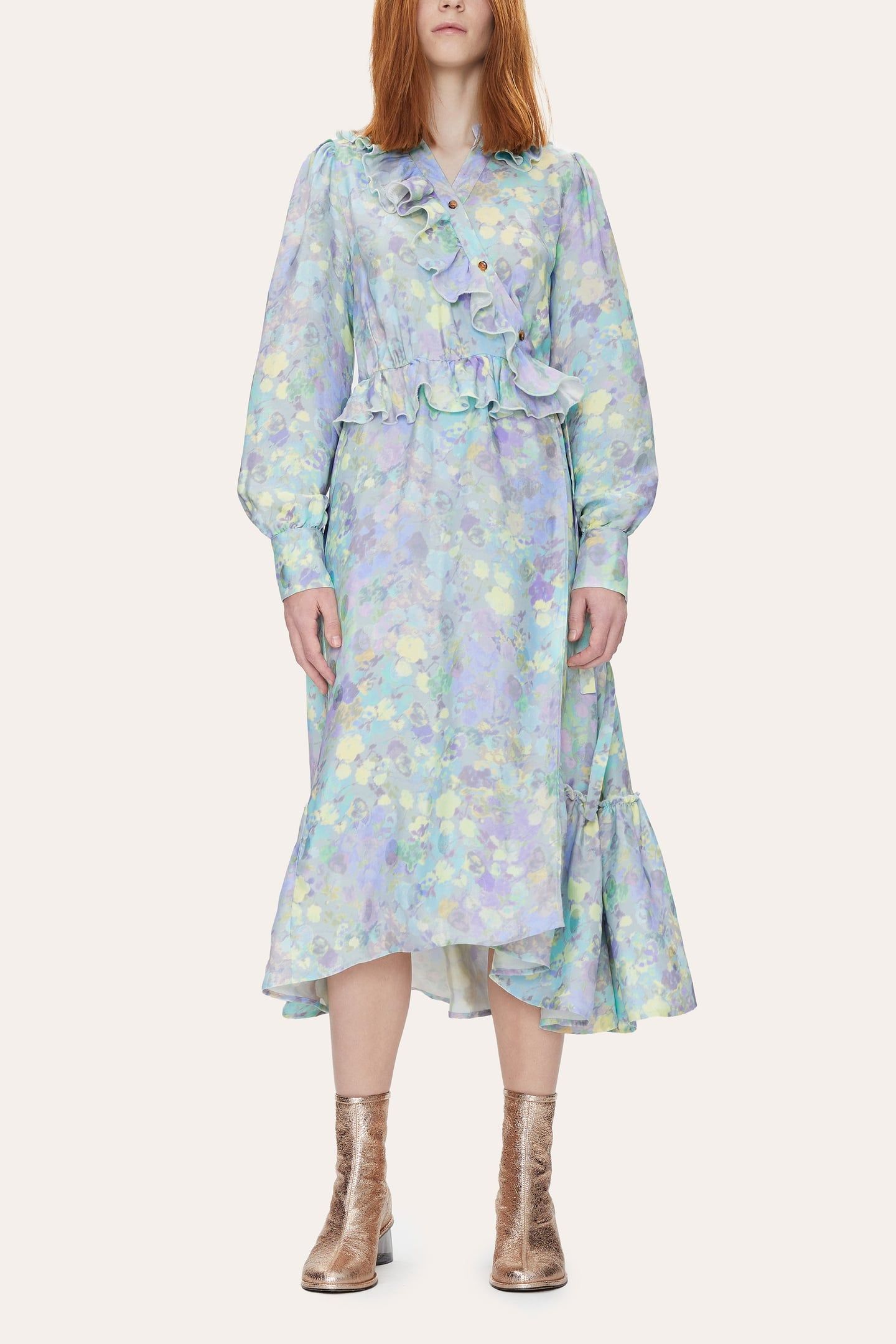 ODETTE DRESS LONG PASTEL BLOOM 1