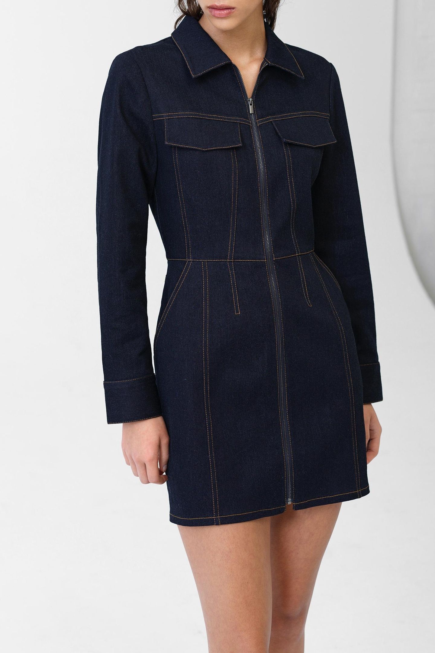 YAMI RAW WASH DENIM DRESS RAW INDIGO 1