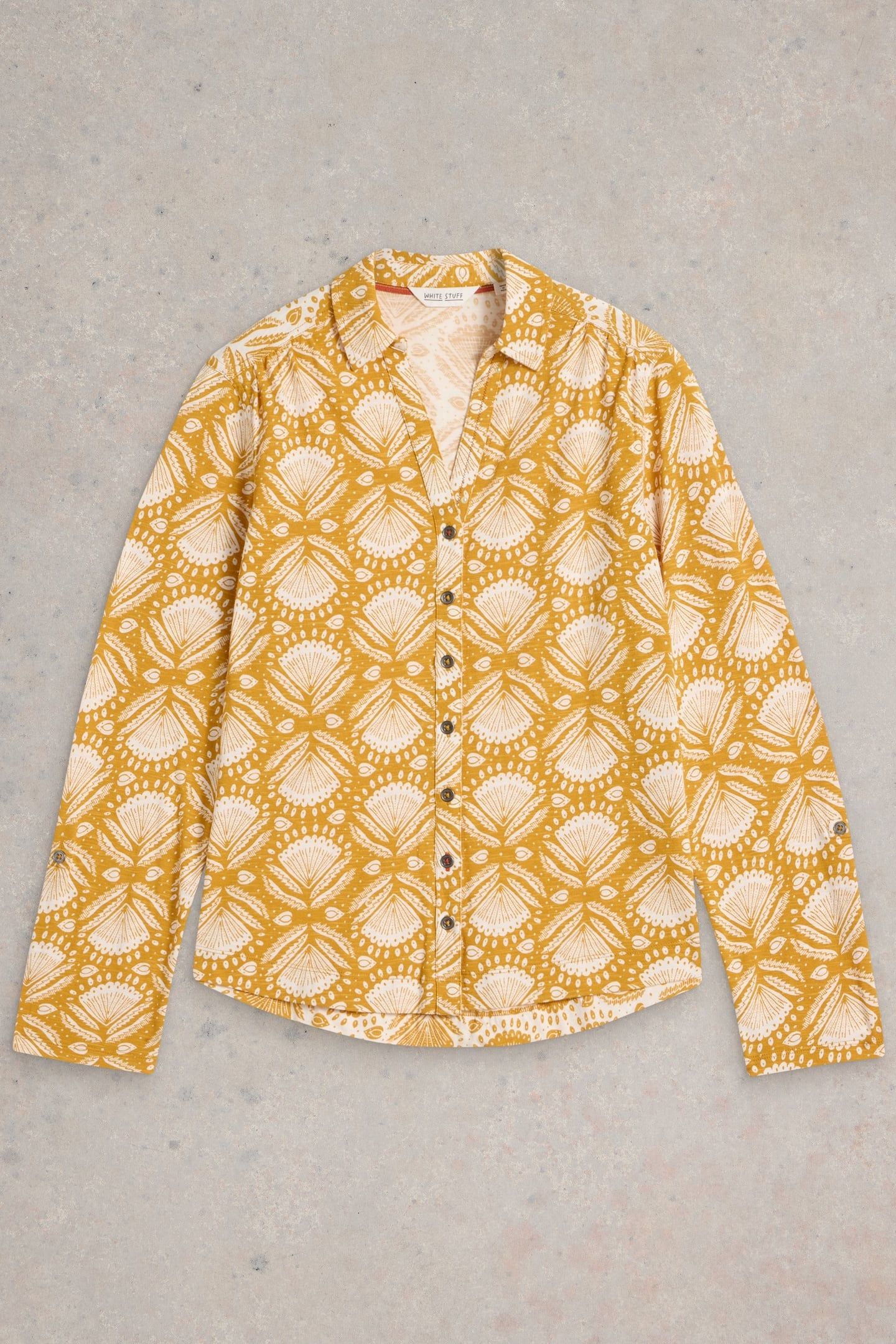 ANNIE JERSEY SHIRT CHARTREUSE PRINT 4