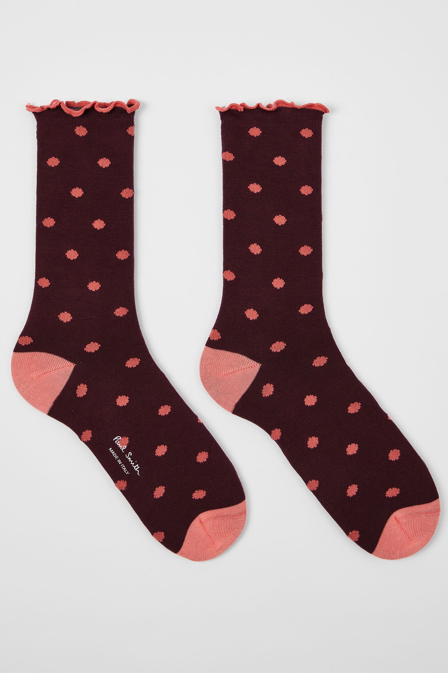 WOMEN SOCK JENNY POLKA BURGUNDY/ BORDE 5