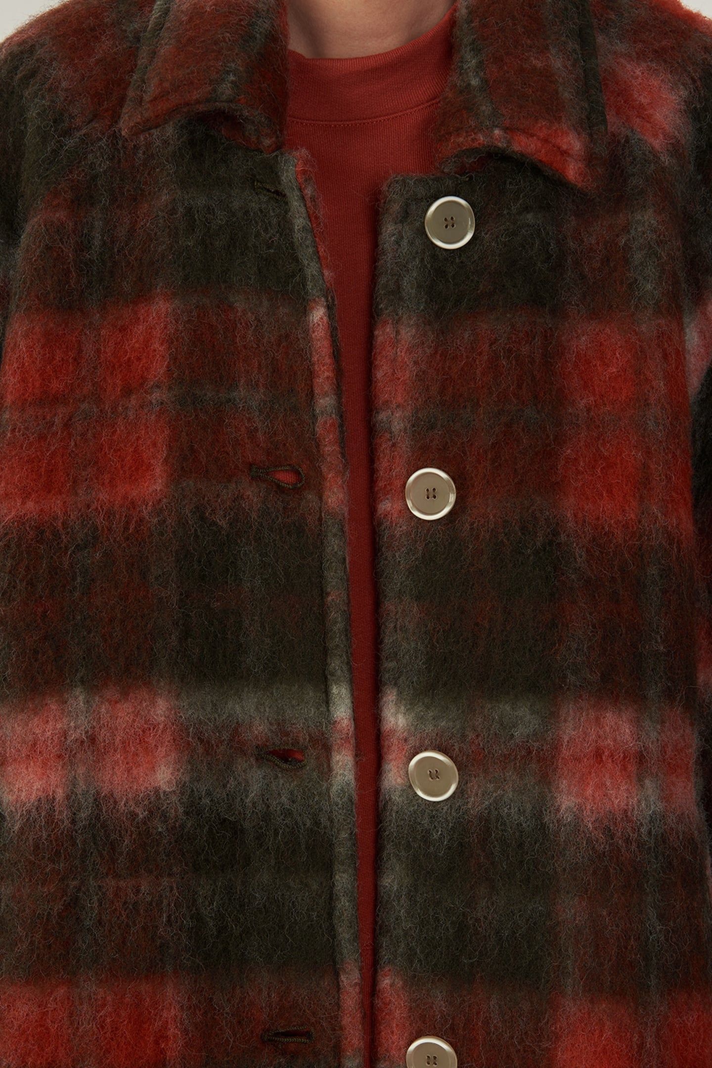 GEOMARK COAT KAKI TARTAN 7