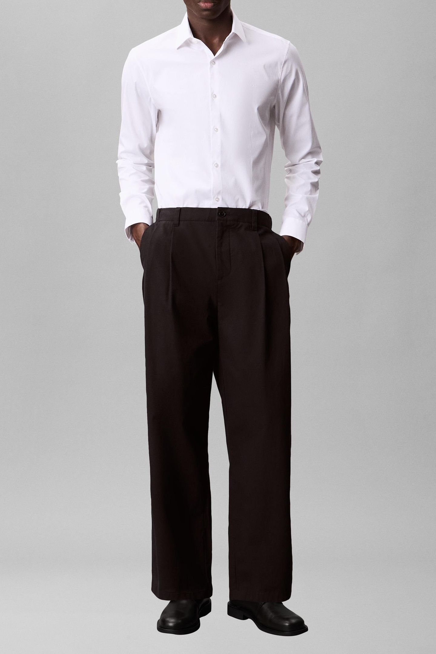 SLIM ESSENTIAL POPLIN SHIRT WHITE 3