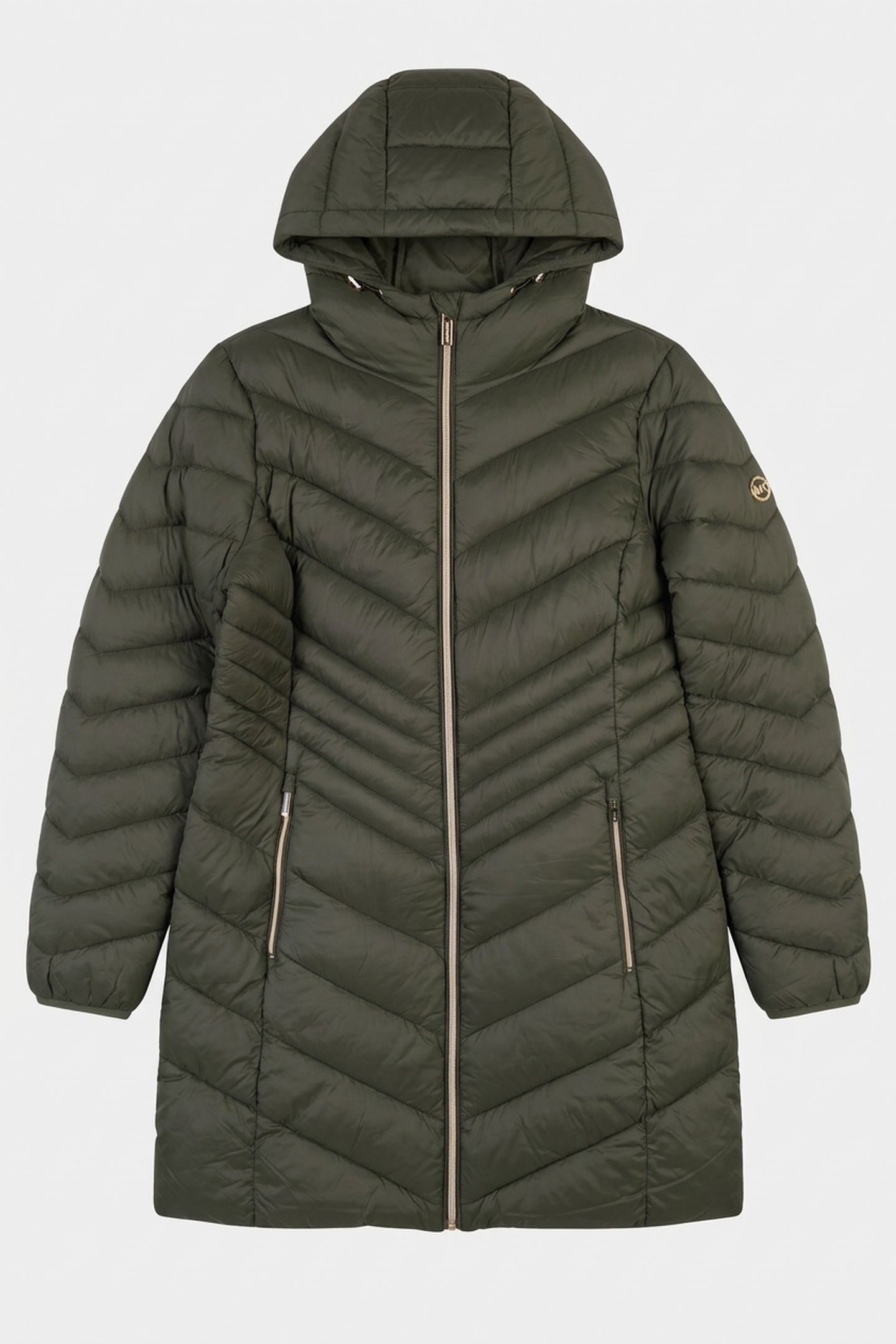 LONG CHEVRON PACKABLE OLIVE 3