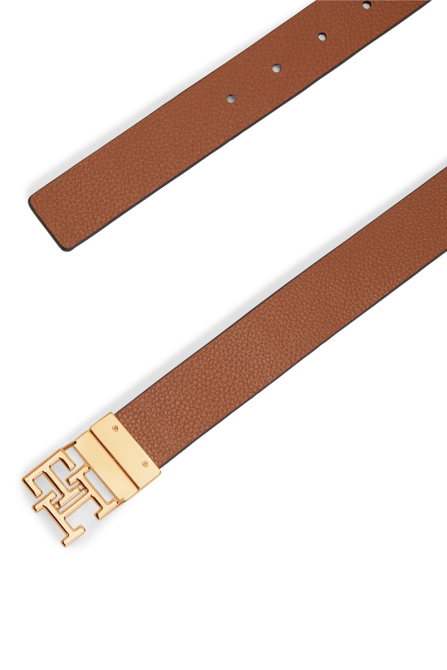 TH LOGO REV 3.0 PEBBLE BELT BLACK/COGNAC 7