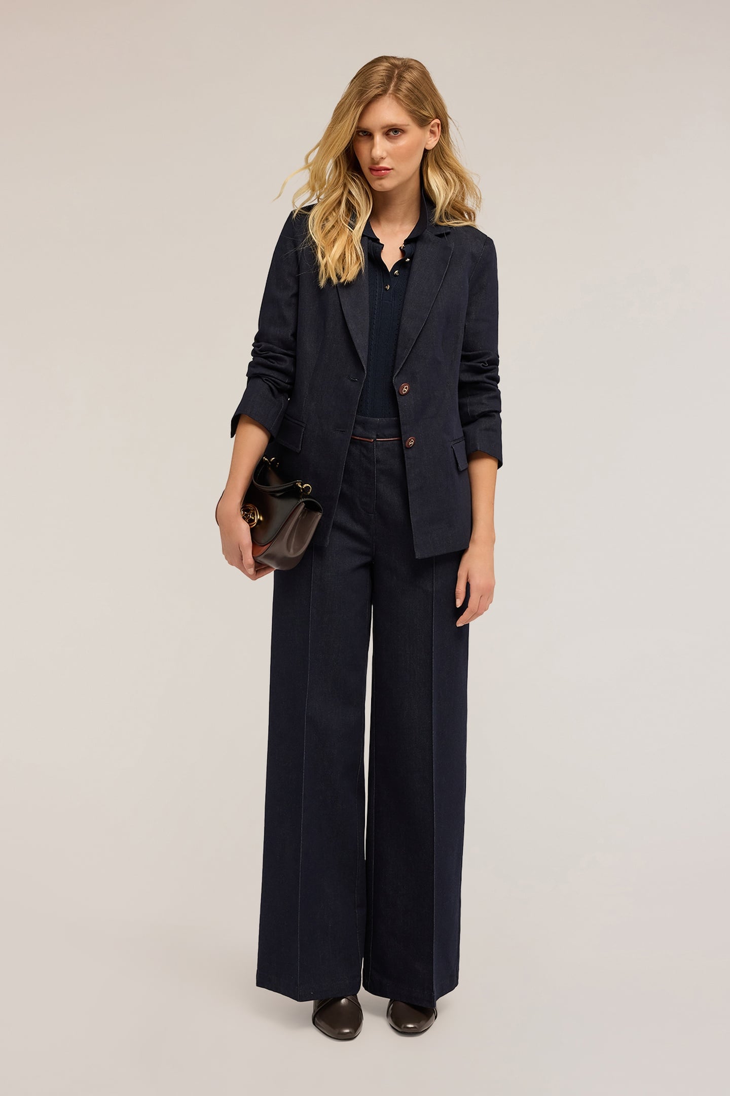 PALAZZO JEANS WITH PIPING BLUE 2