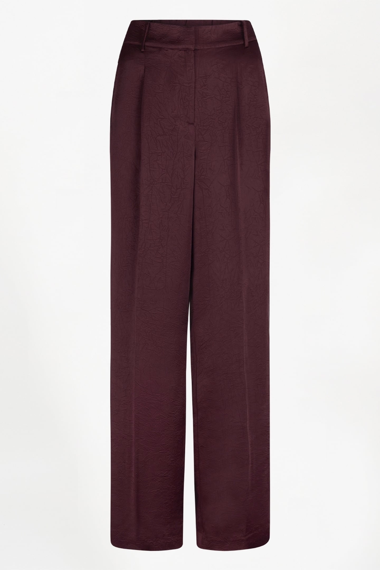 JULES CREASED SATIN PANTS MULBERRY RED 2