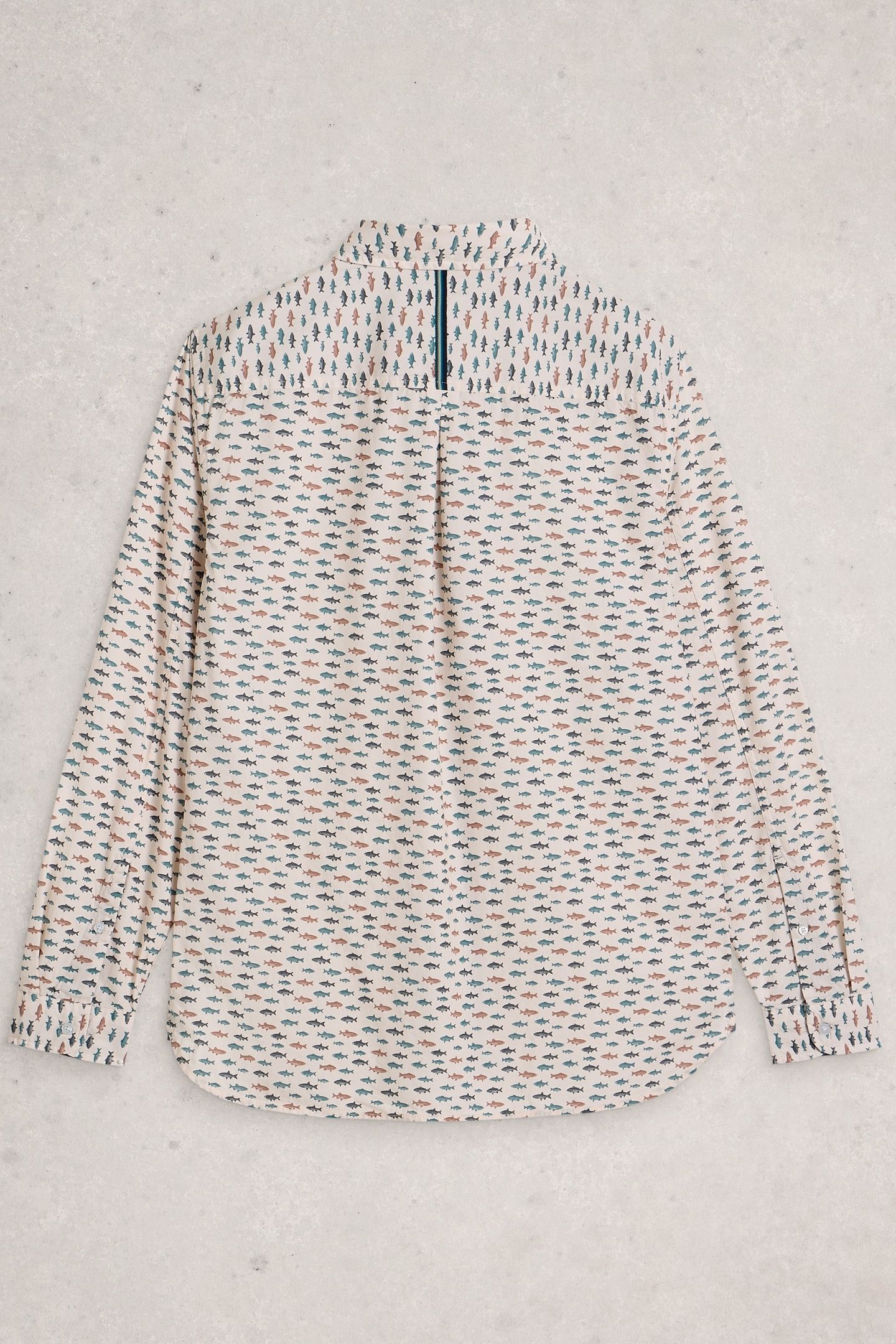MULTI FISH PRINTED SHIRT WHITE PRINT 2