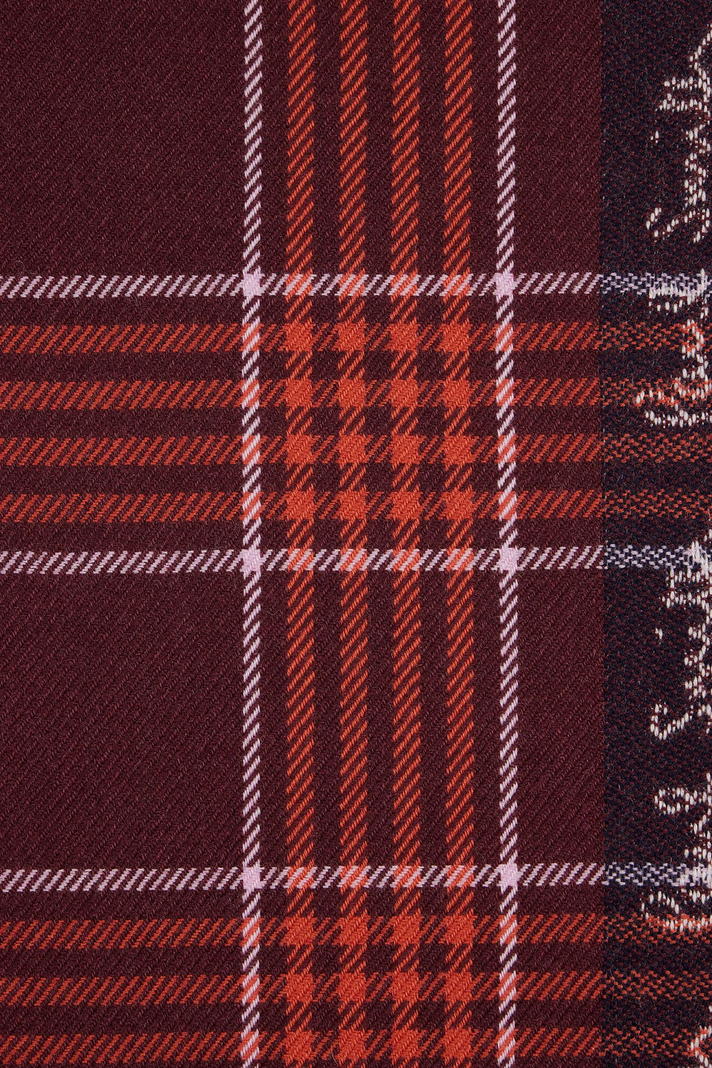 MEN SCARF LOGO BORDER BURGUNDY/ BORDE 5