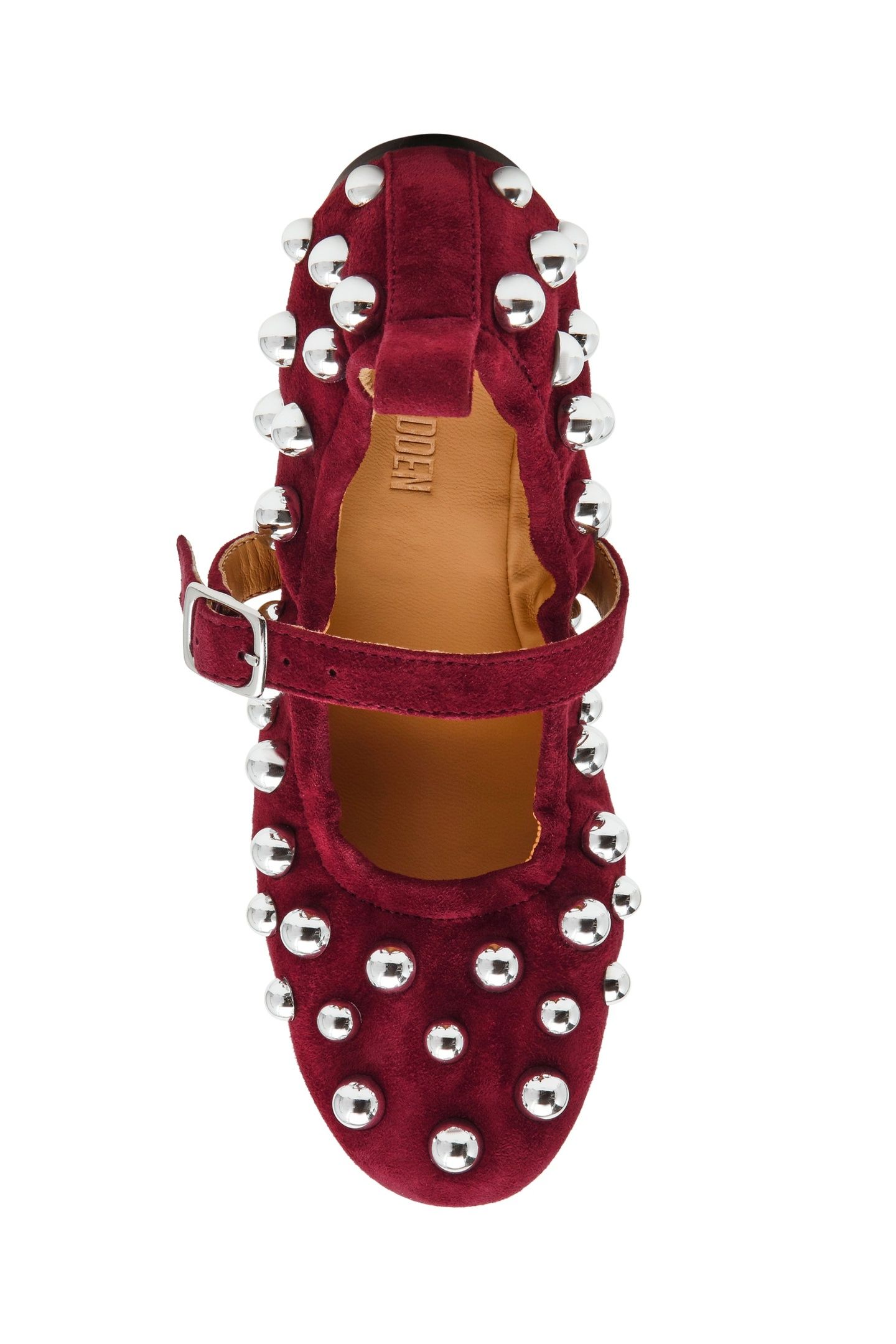 SUNRAYS FLAT SHOES BURGUNDY SUEDE 5