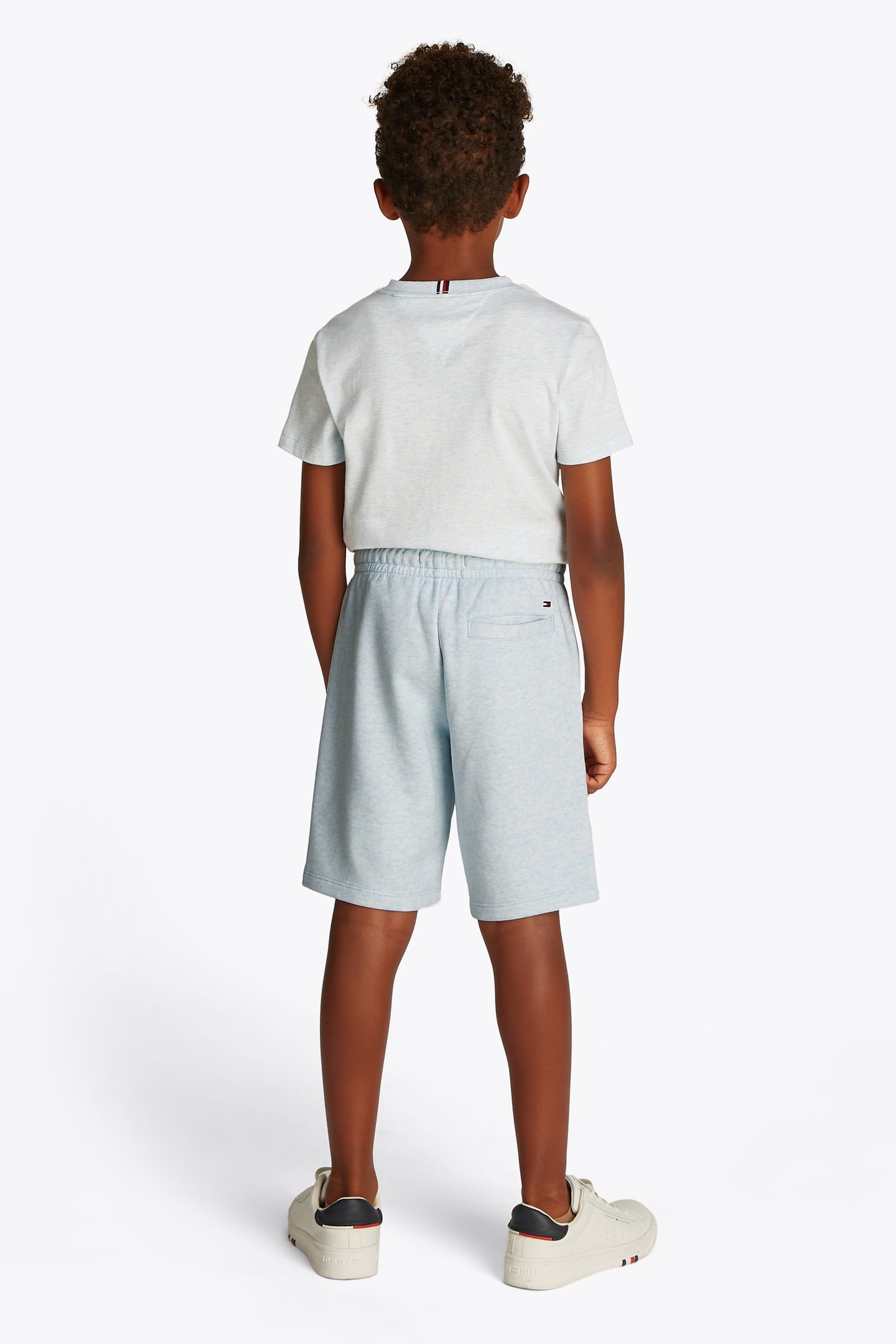 BOYS HILFIGER VARSITY SWEATSHORT BREEZY BLUE HEATHER 2