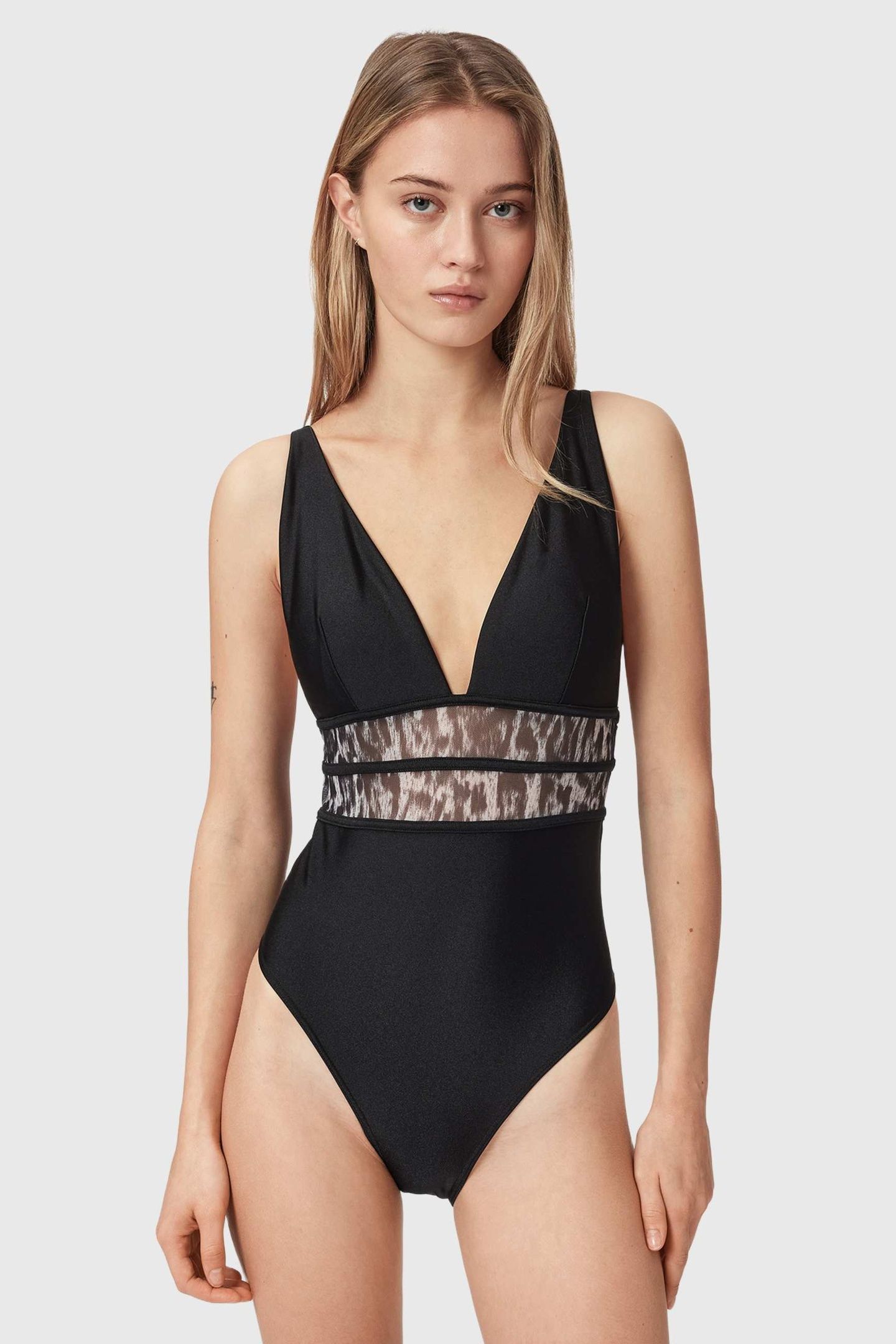 XALIA SWIMSUIT BLACK/GREY LEOPARD 2