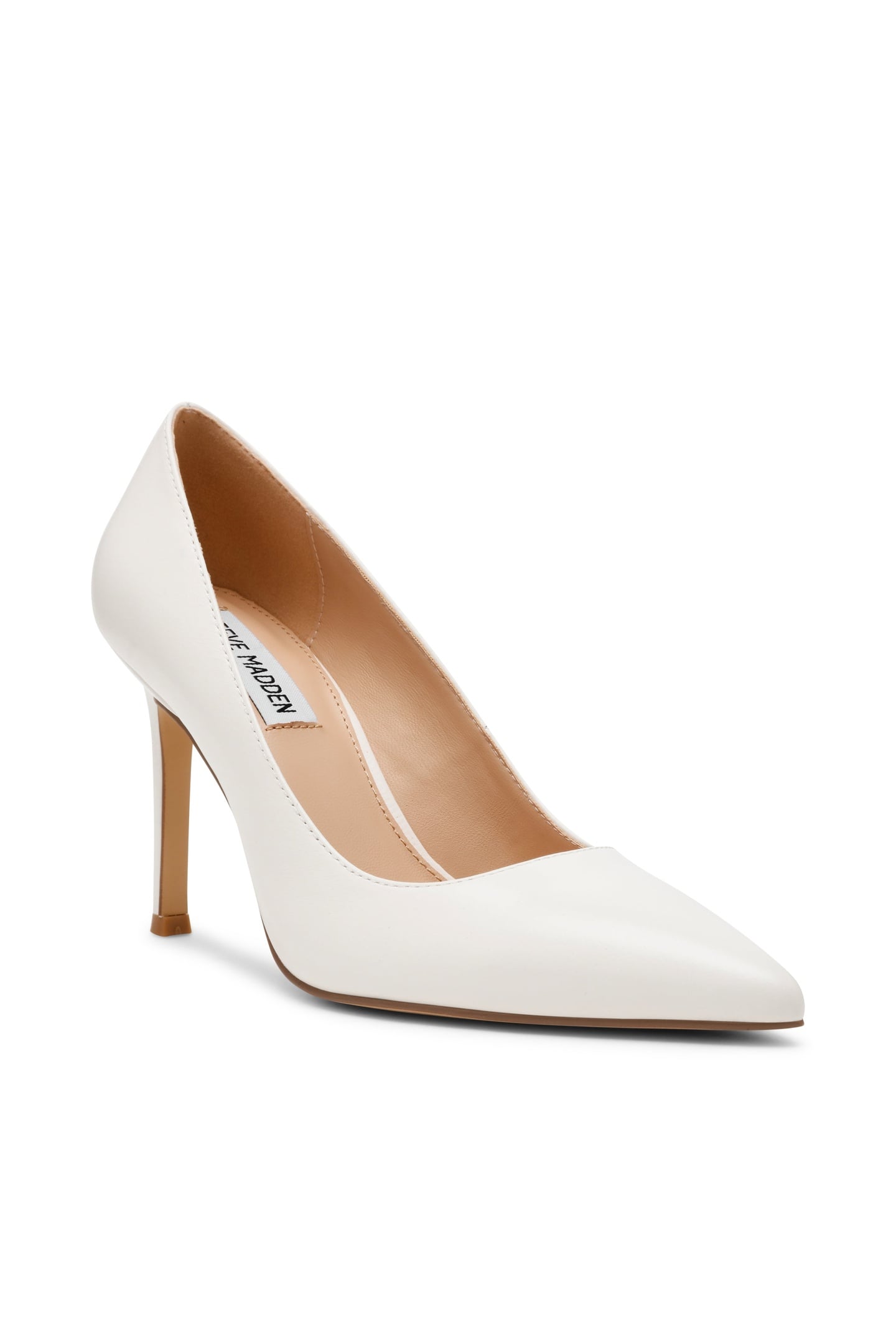 SECURED PUMPS WHITE LEATHER 2
