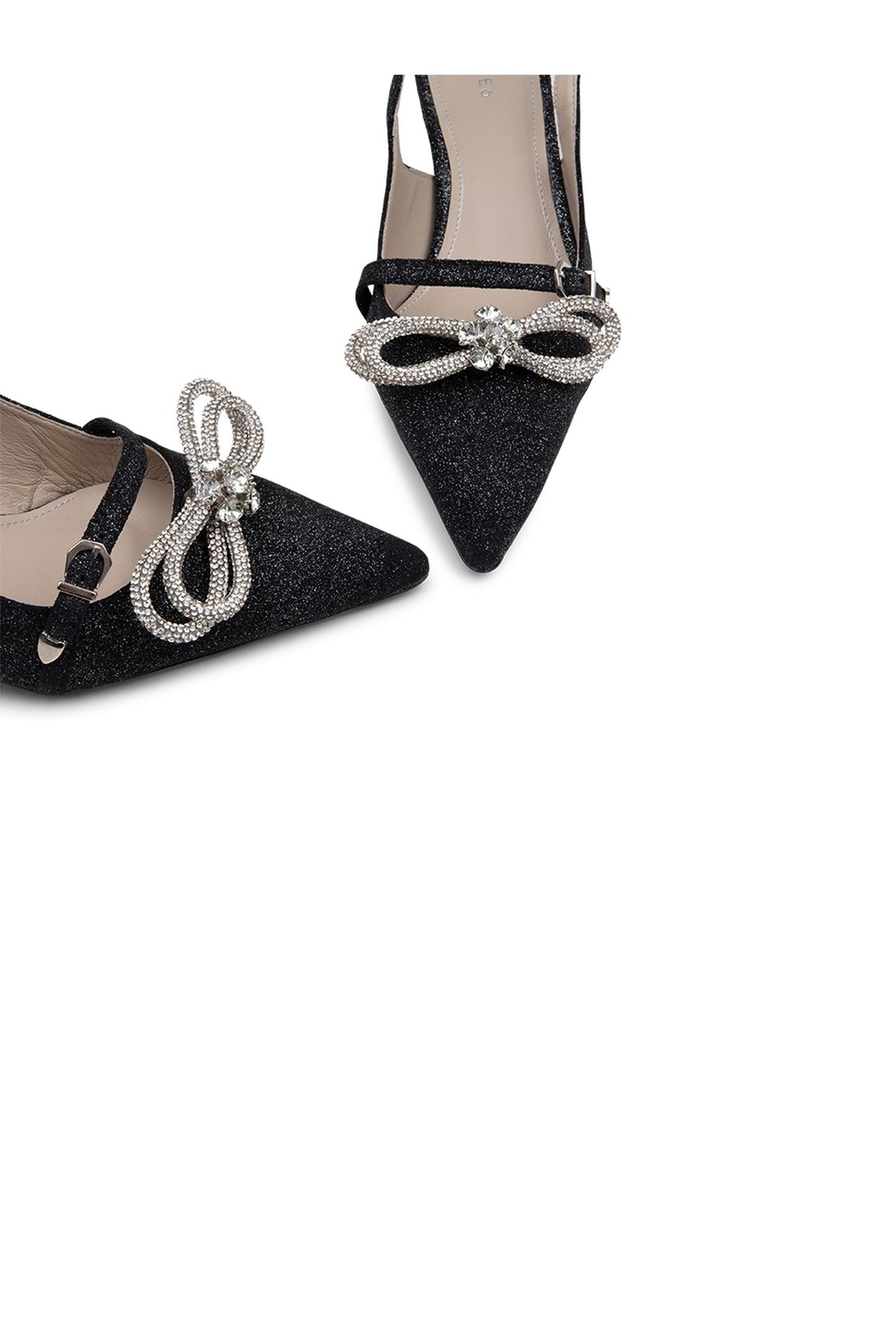 SHAY SUEDE SPARKLE PUMPS RAVEN 6
