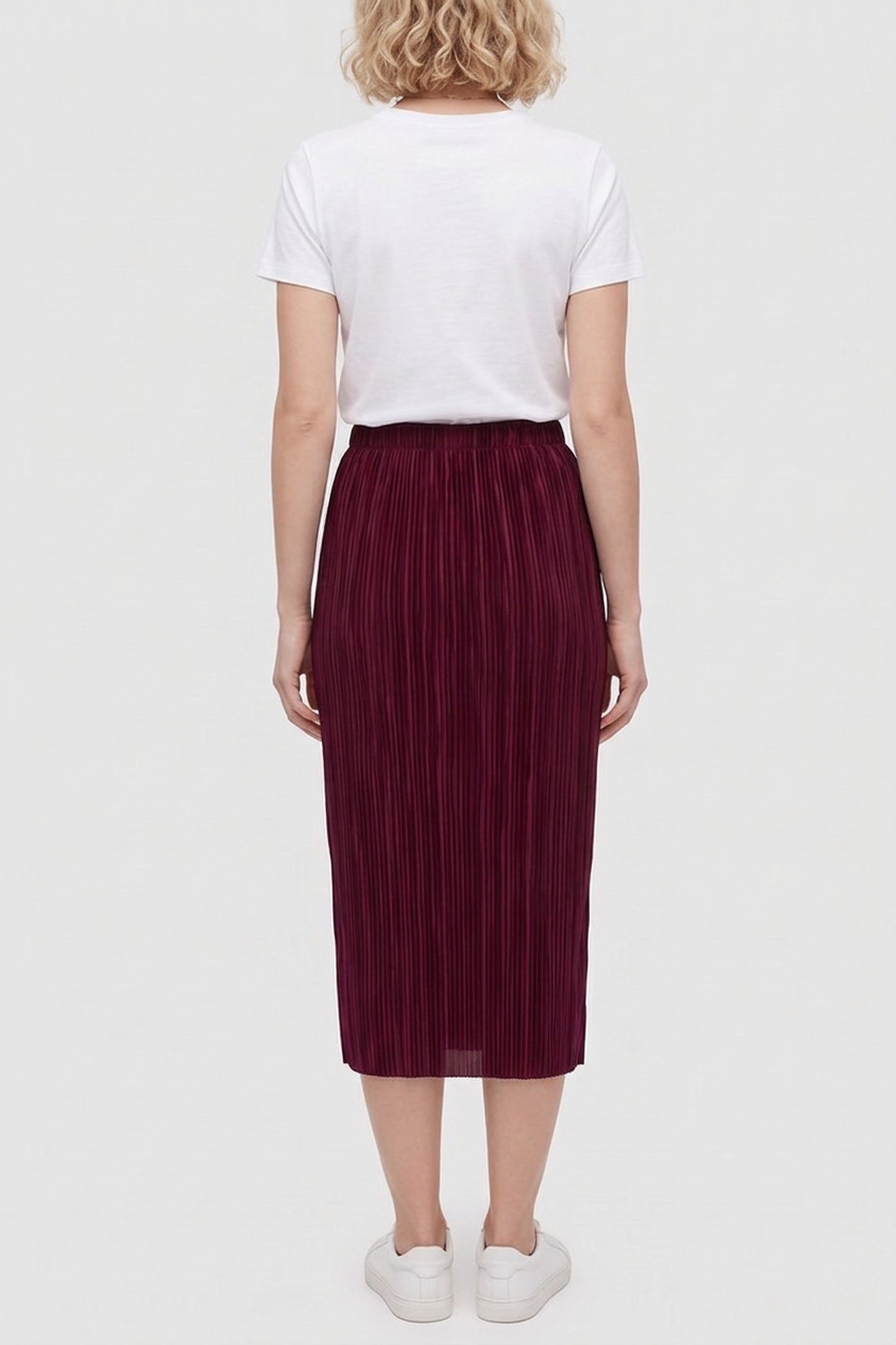 PLISSE MIDI SKIRT BERRY GLAZE 2