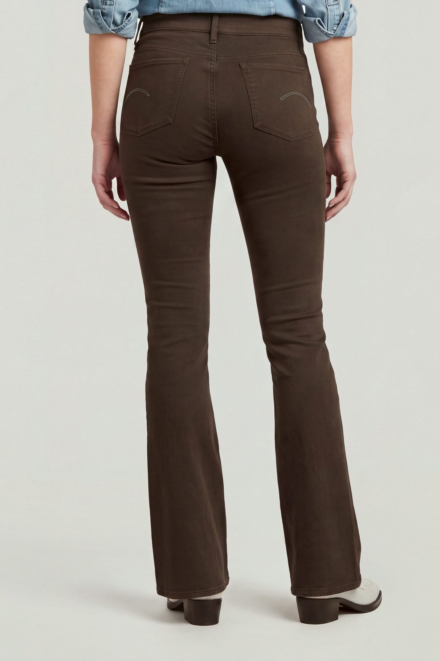 3301 FLARE CHINO BROWN 2