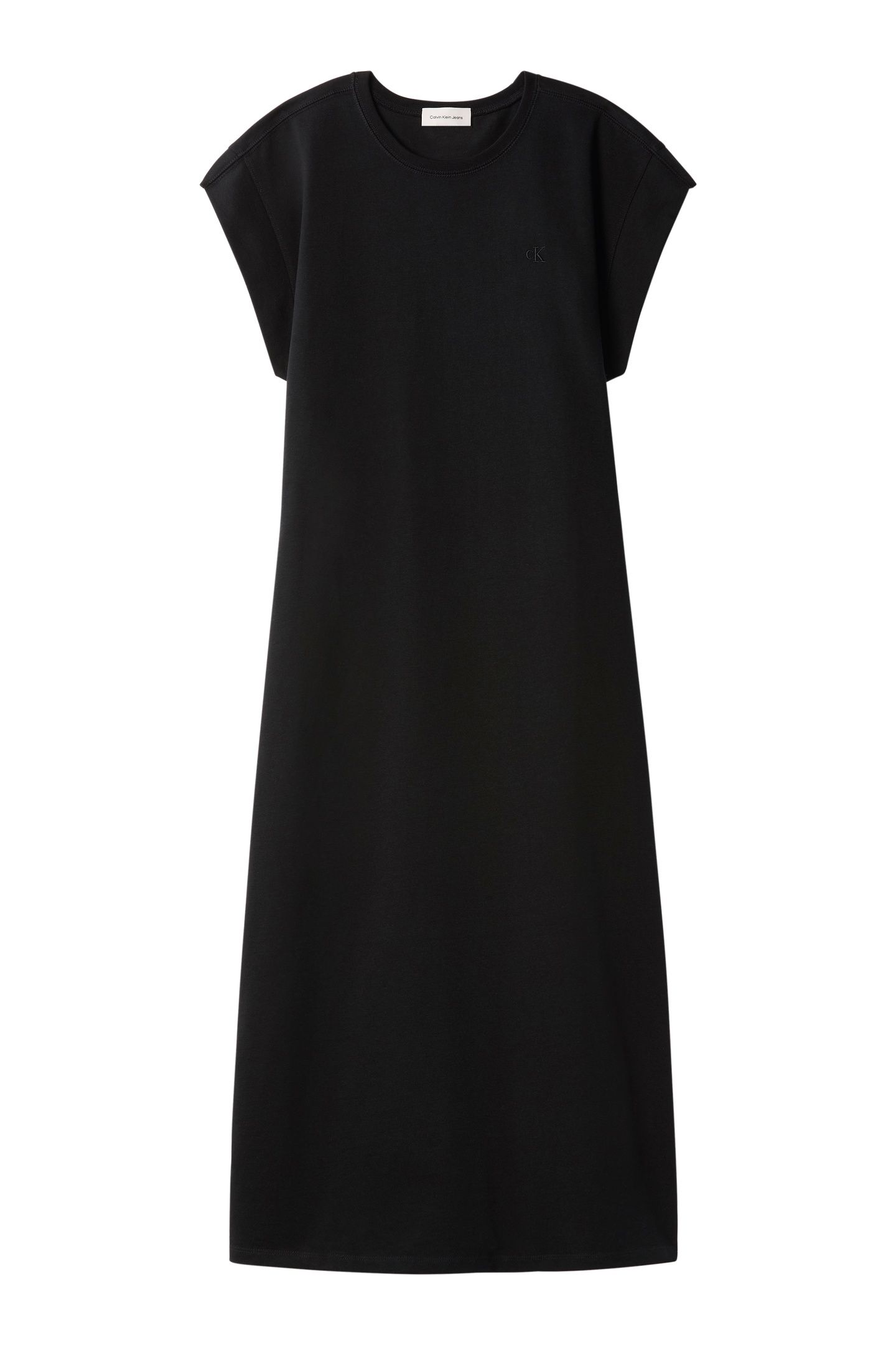 SS CREW HVY JERSEY DRESS BLACK 4