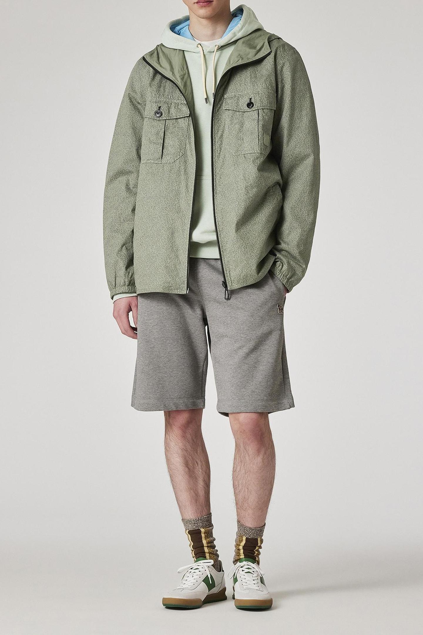 MENS REVERSIBLE HOODED JACKET LT GREYISH GREEN 1