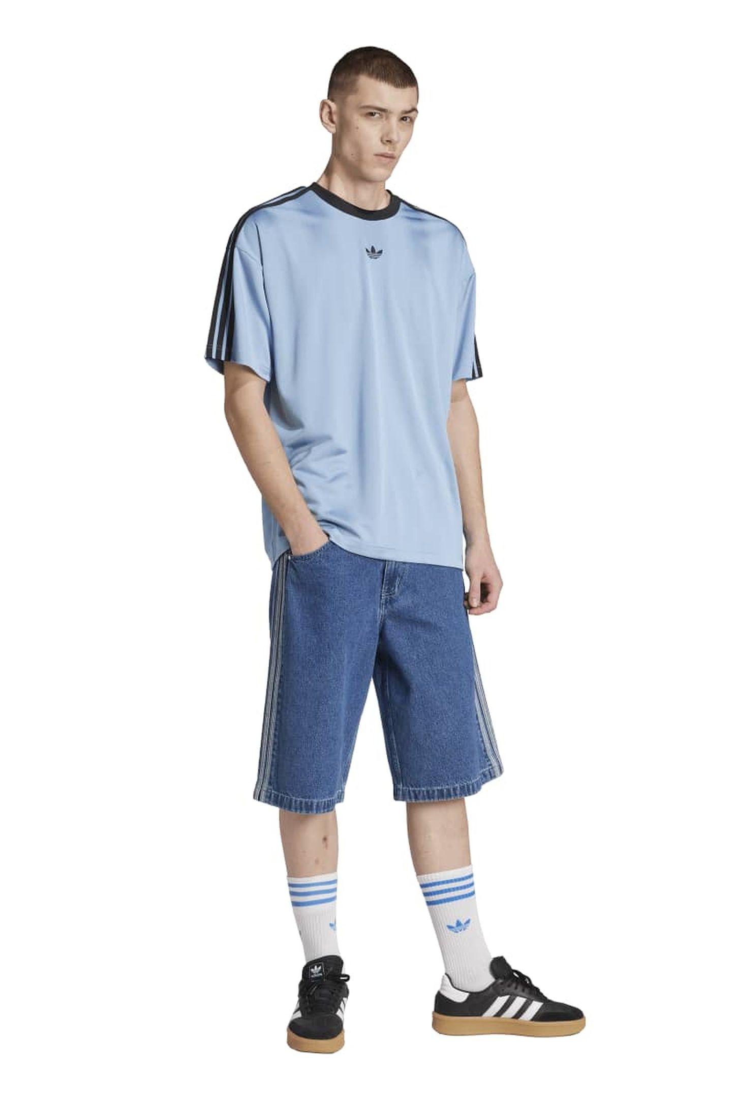 UNISEX JACQUARD JERSEY ASH BLUE 3