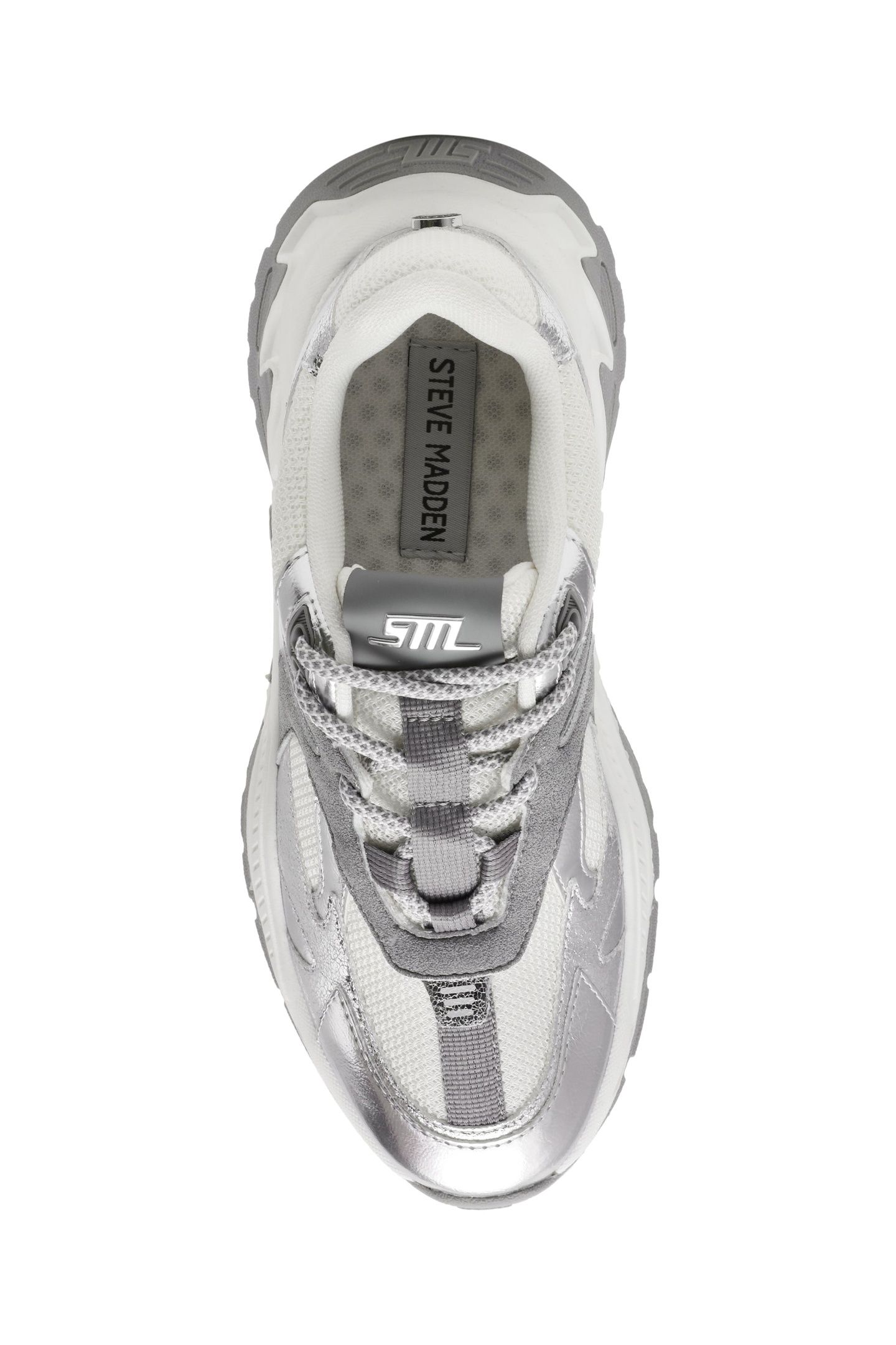 AMPLE SNEAKERS SILVER/WHT 6