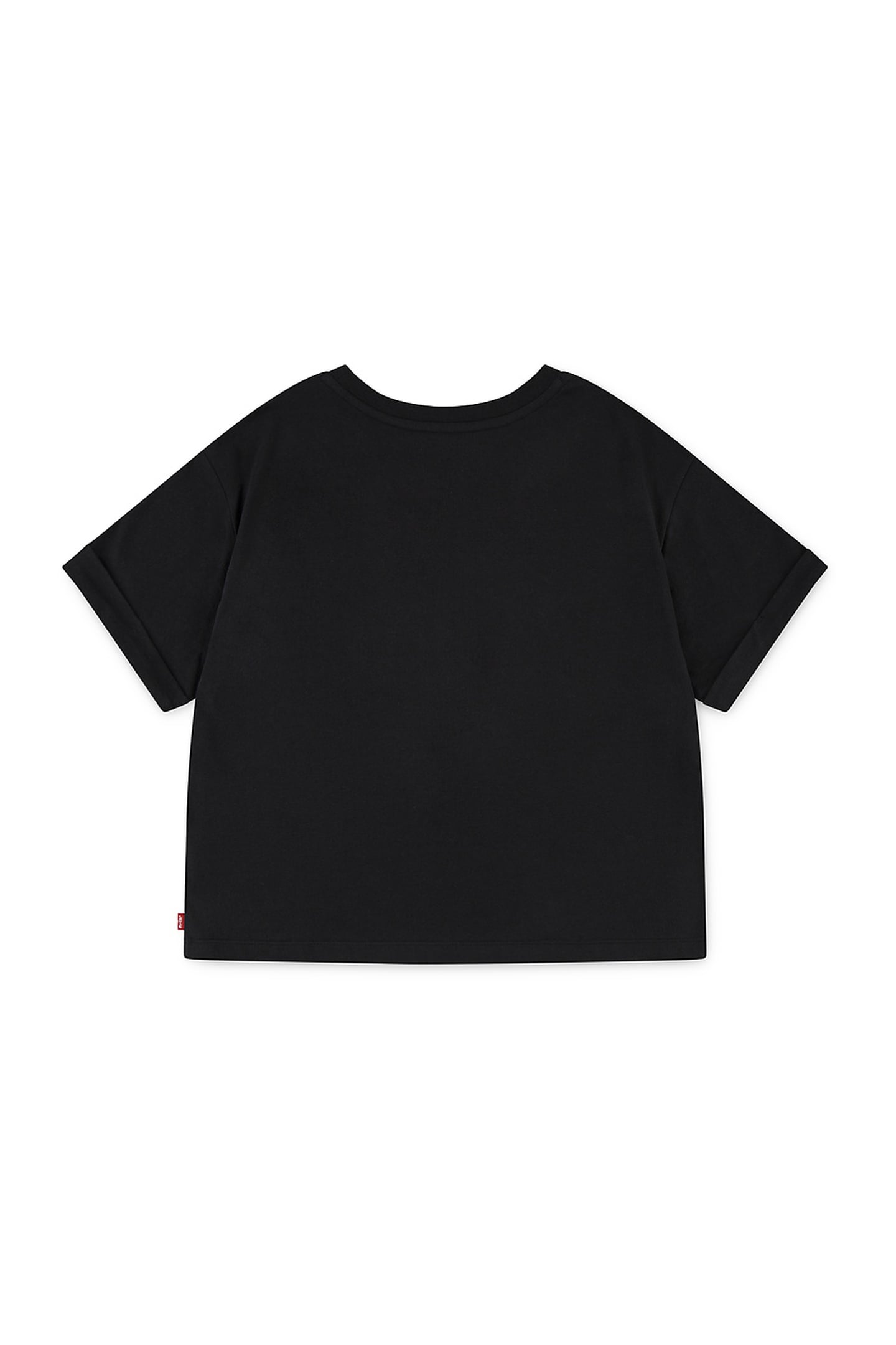 GIRLS ROLL CUFF MEET AND GREET TEE BLACK 2