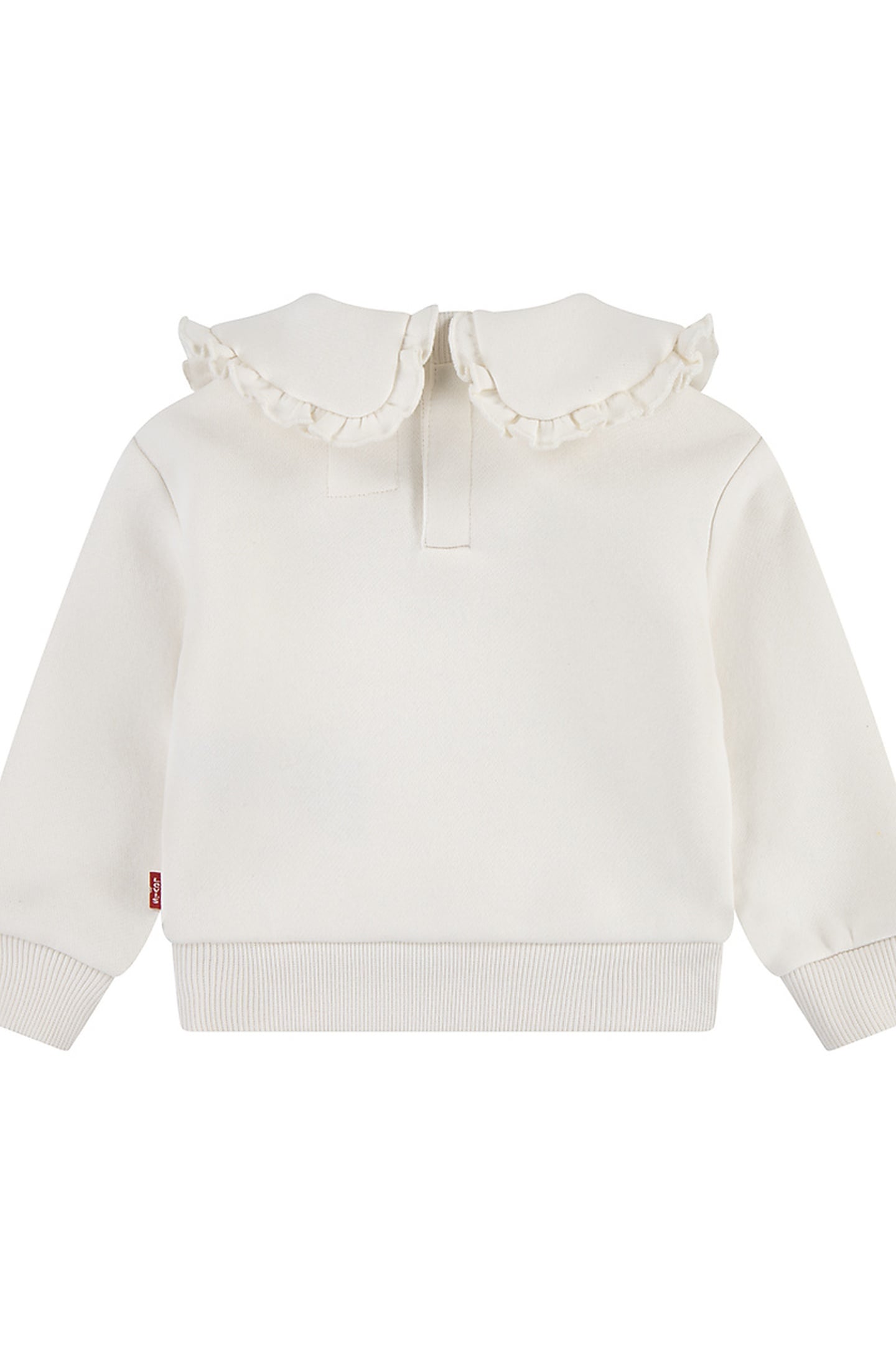 GIRLS RUFFLE COLLARED CREW EGRET 2