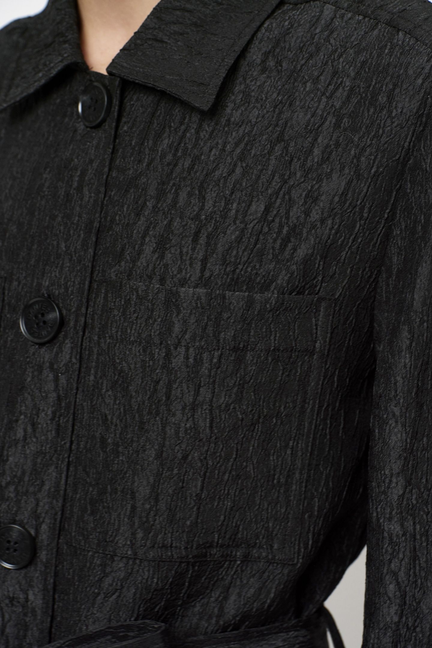 TWIST BELTED SHIRT JACKET RAVEN 7